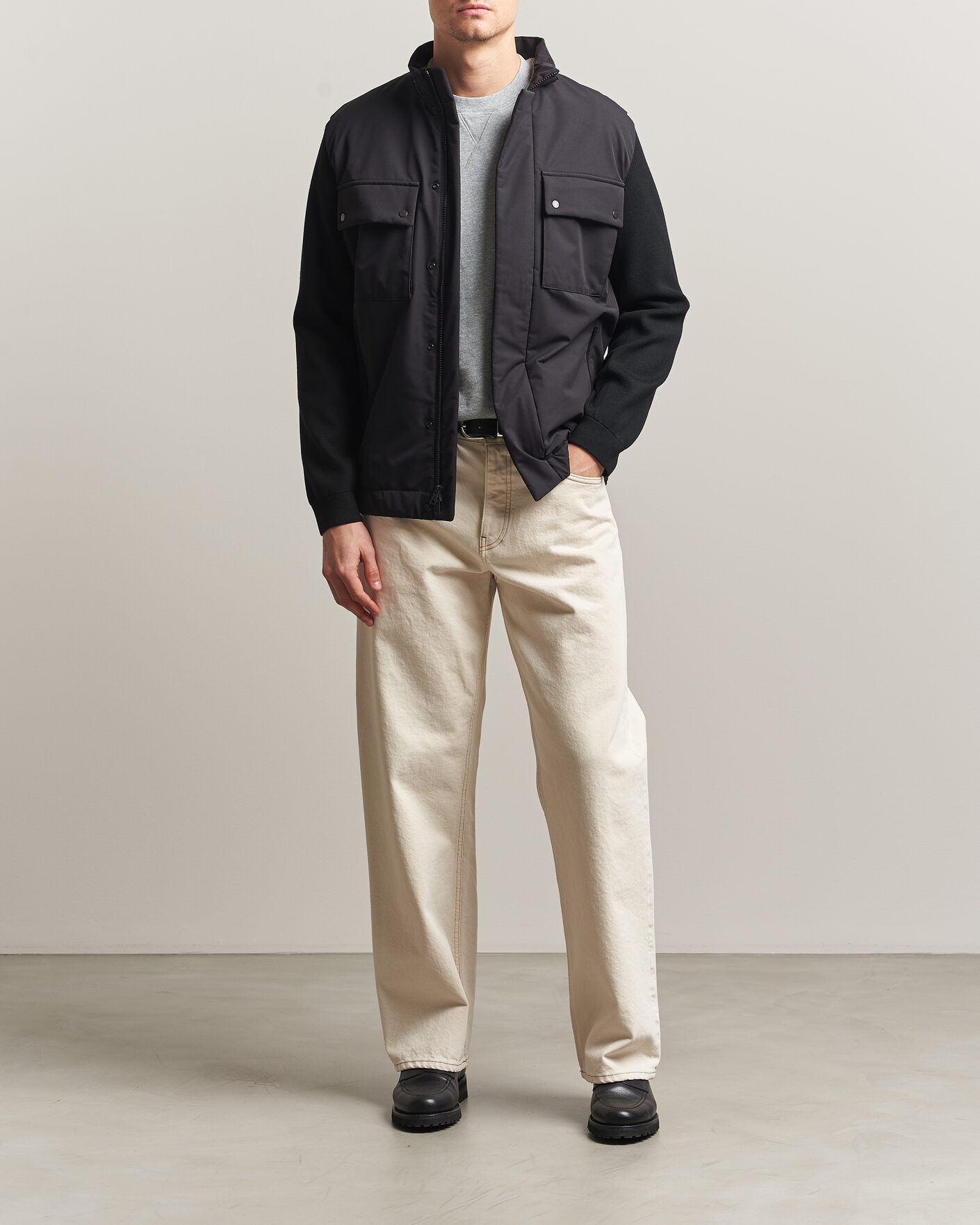 Heren | Jassen | Woolrich | Two Layers Hybrid Jacket Black