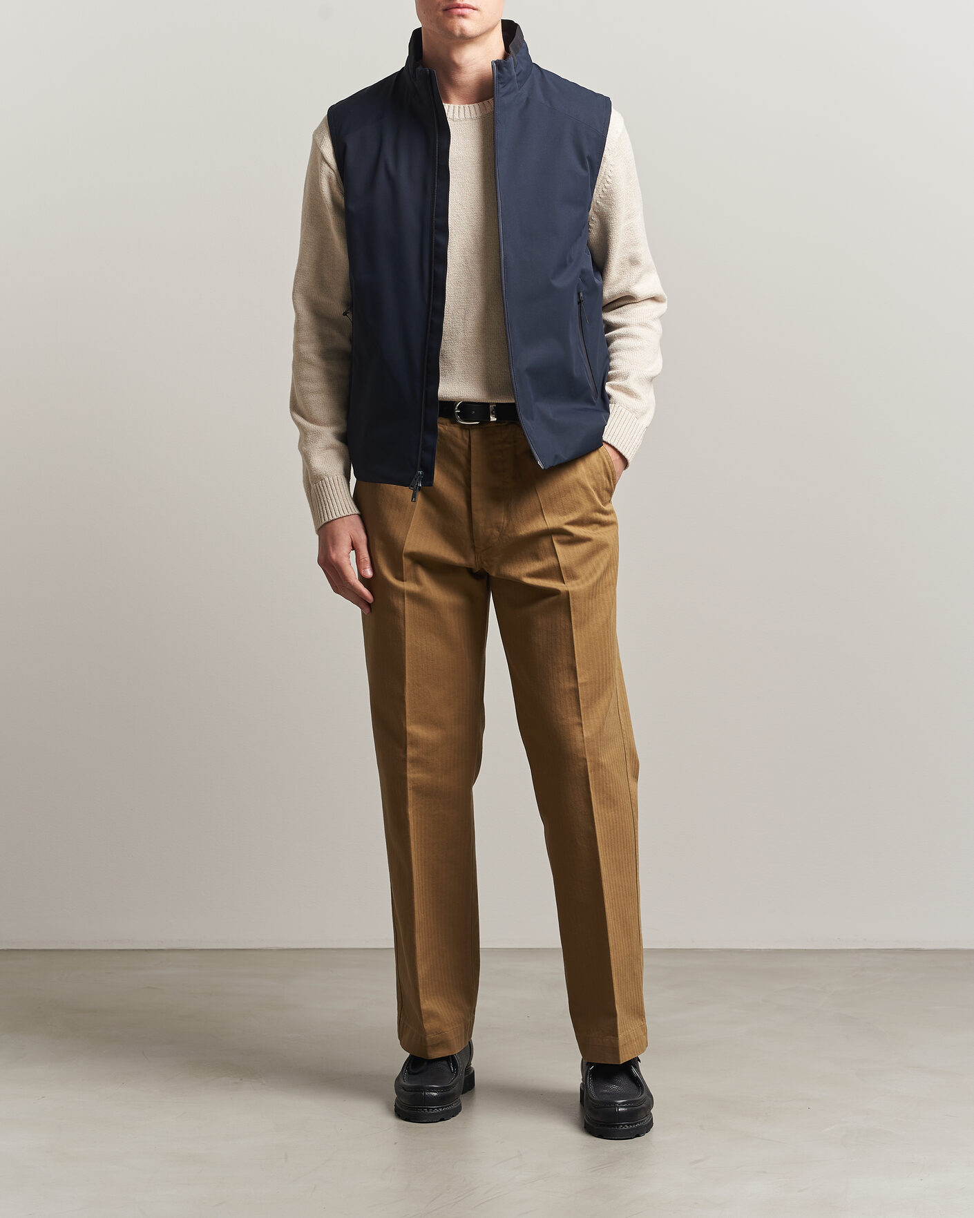 Heren | Jassen | Woolrich | Two Layer Sailing Vest Melton Blue