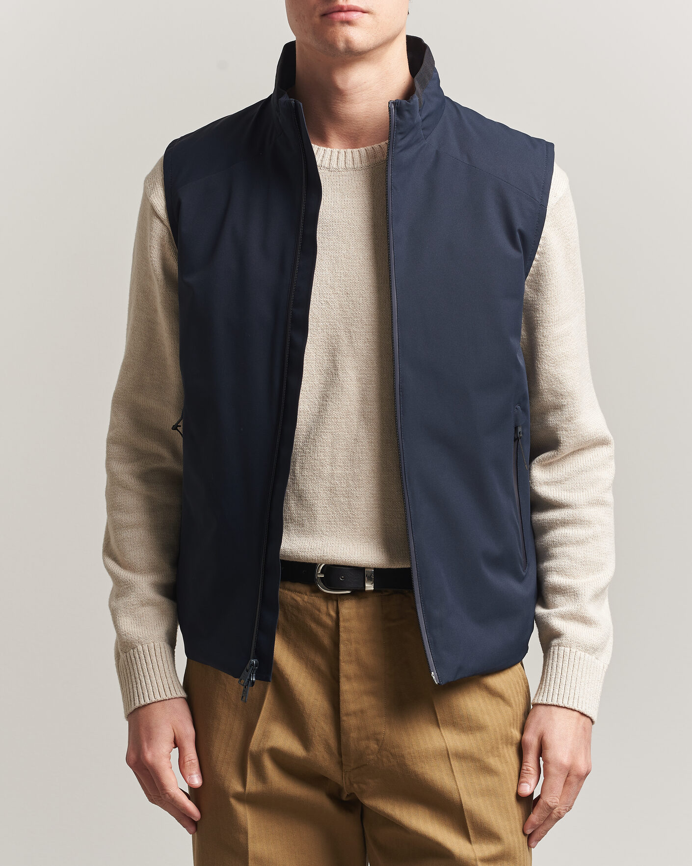 Heren | Gilets | Woolrich | Two Layer Sailing Vest Melton Blue