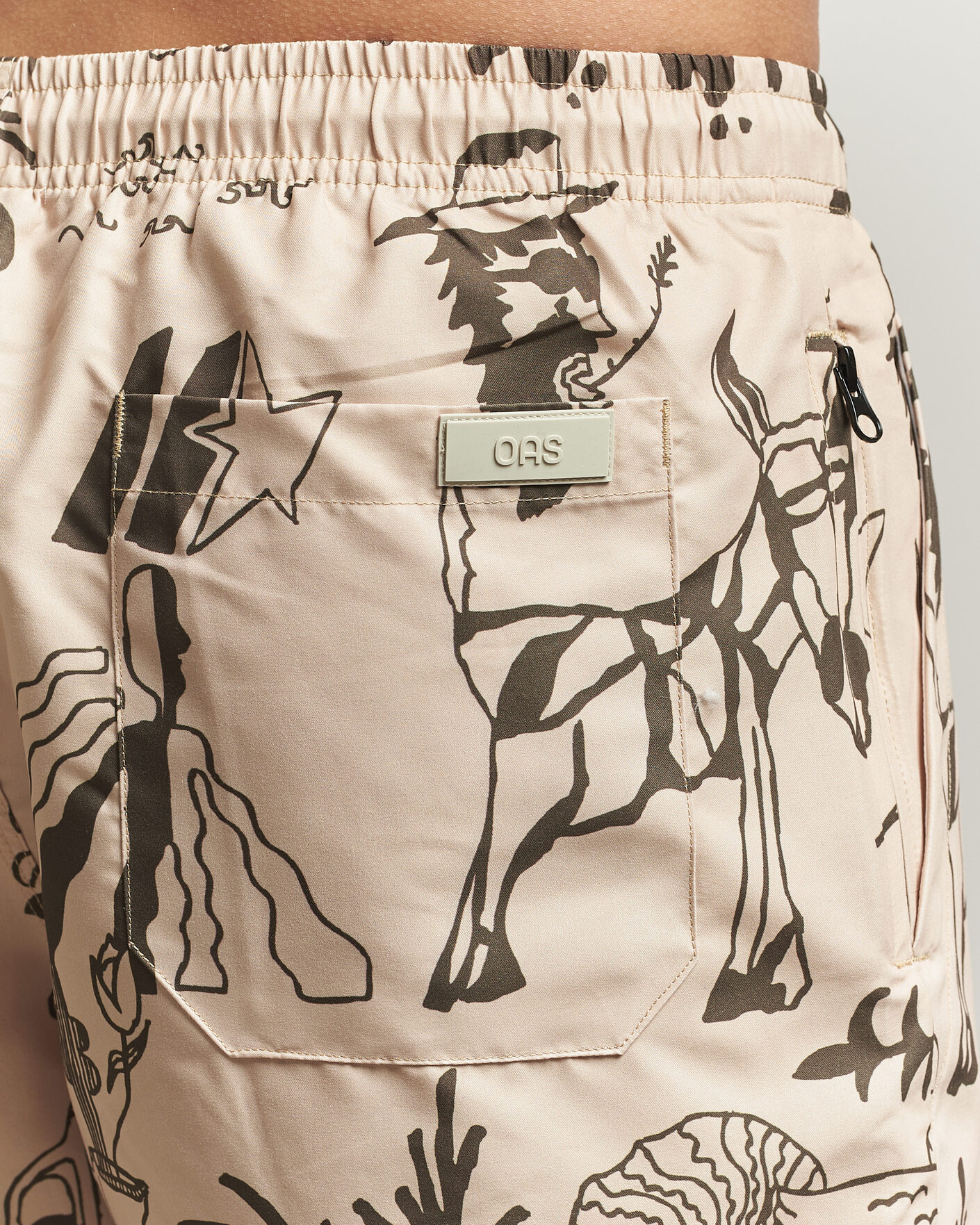 Heren | Zwembroek | OAS | Printed Swimshorts Poplan