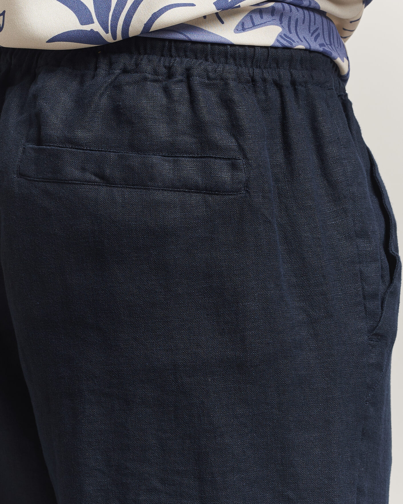 Heren | Broeken | OAS | Nino Linen Pants Navy