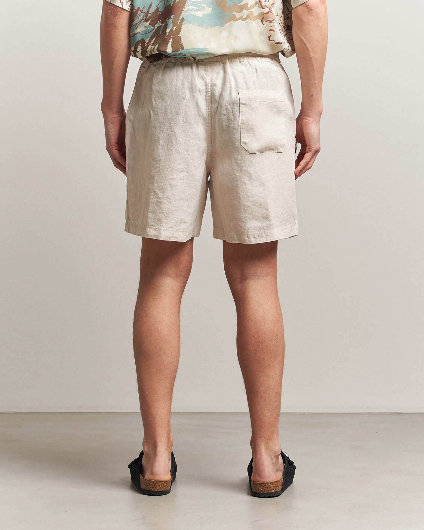 Heren | Korte broek | OAS | Porto Linen Shorts Beige