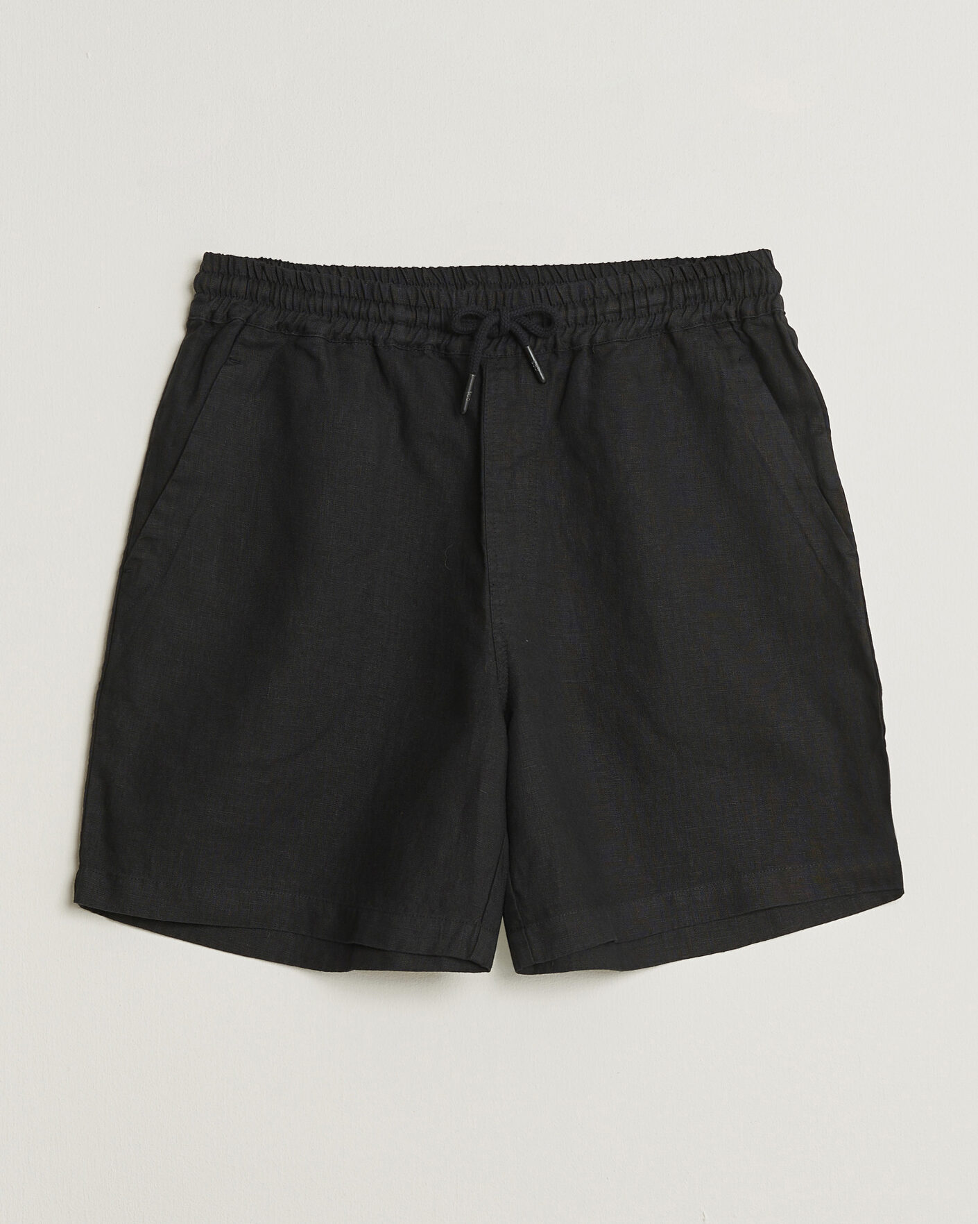 Heren | Korte broek | OAS | Porto Linen Shorts Black