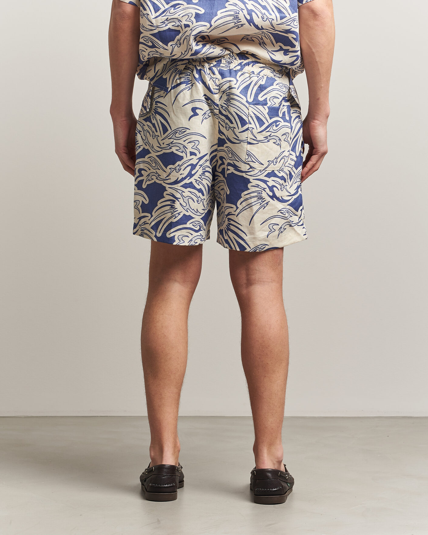 Heren | Korte broek | OAS | Porto Linen Shorts Rogue Blue