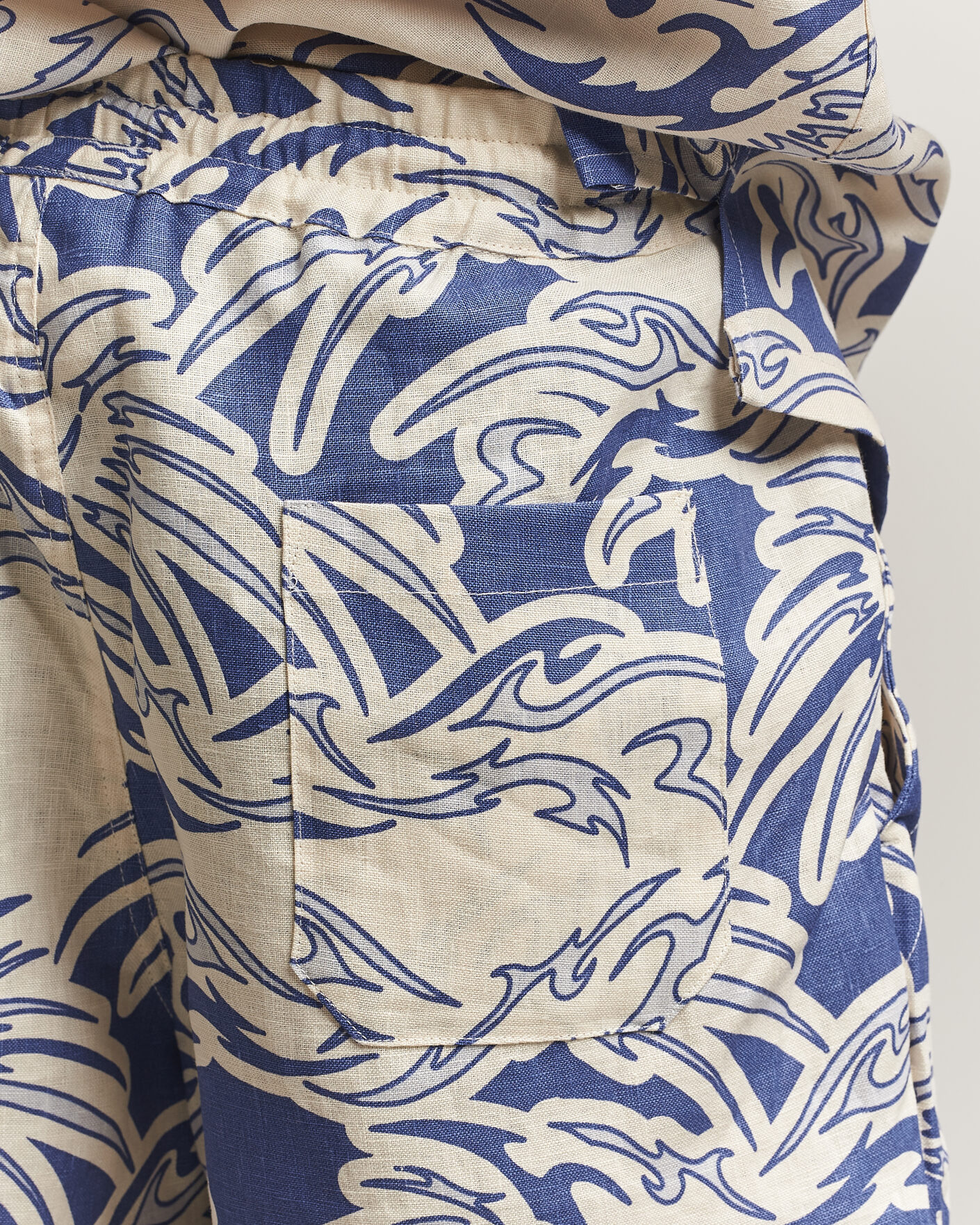 Heren | Korte broek | OAS | Porto Linen Shorts Rogue Blue