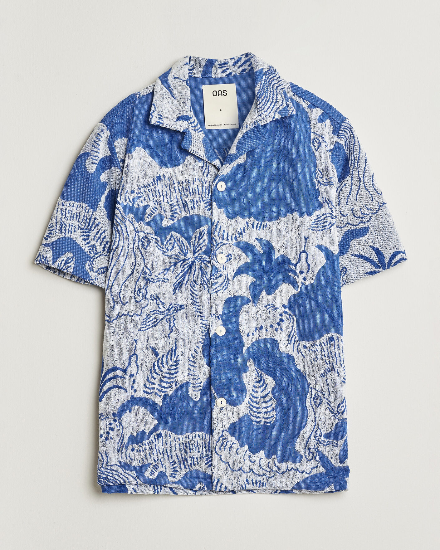 Heren | Overhemden | OAS | Cuba Short Sleeve Shirt Mystea
