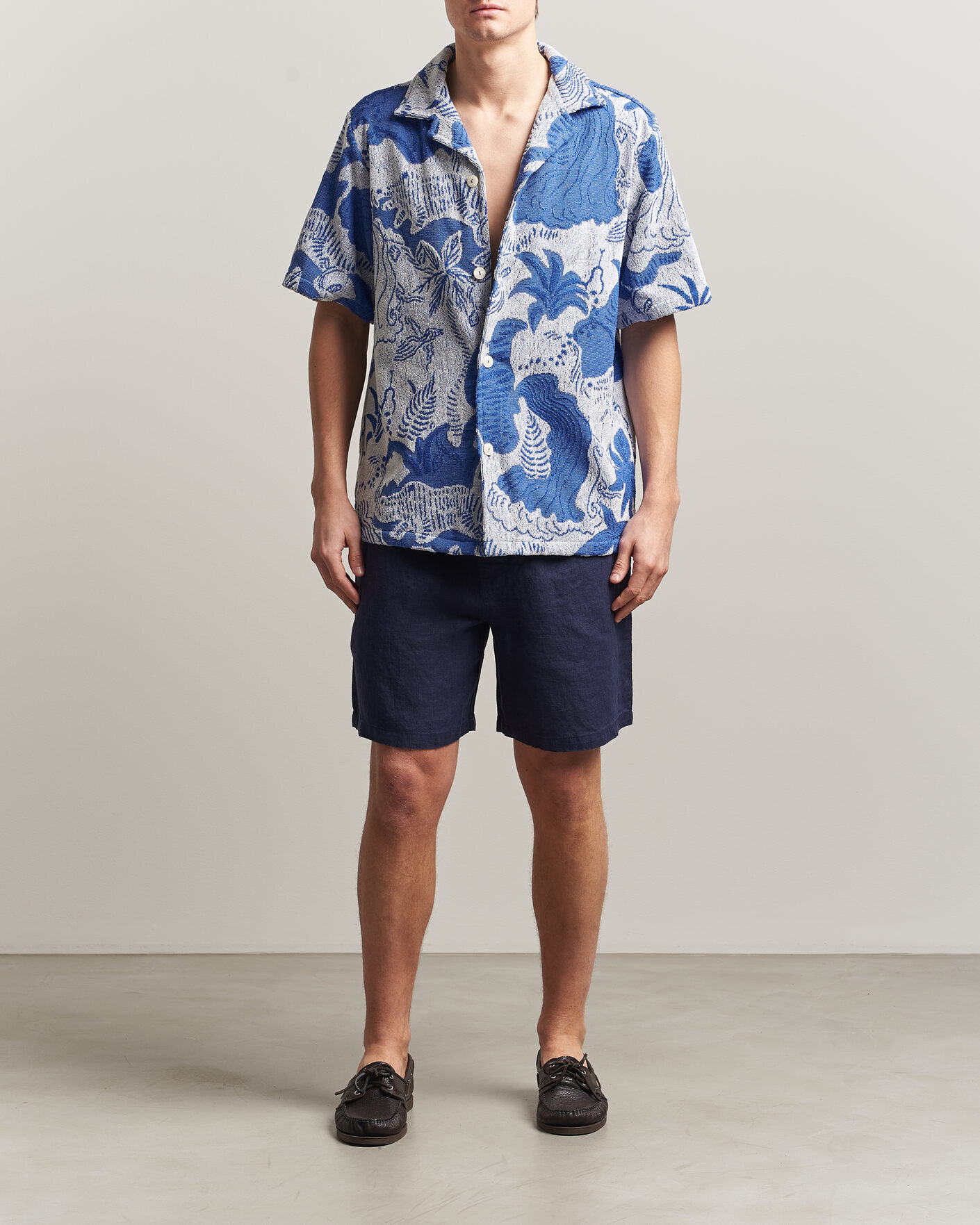 Heren | Overhemden | OAS | Cuba Short Sleeve Shirt Mystea