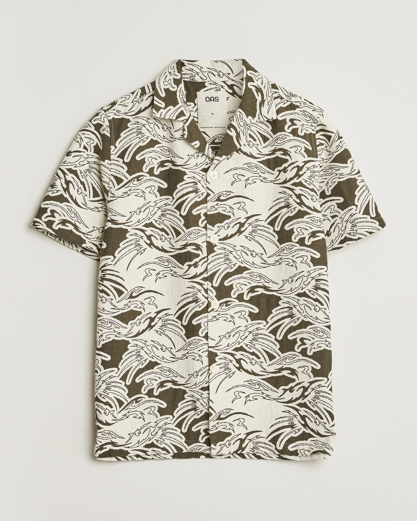 Heren | Overhemden | OAS | Cuba Short Sleeve Shirt Rouge Ecru