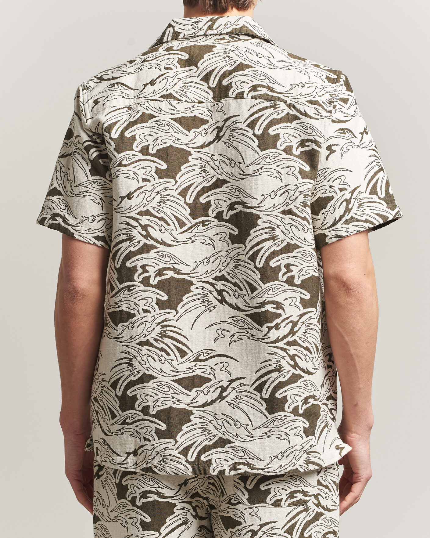 Heren | Overhemden | OAS | Cuba Short Sleeve Shirt Rouge Ecru