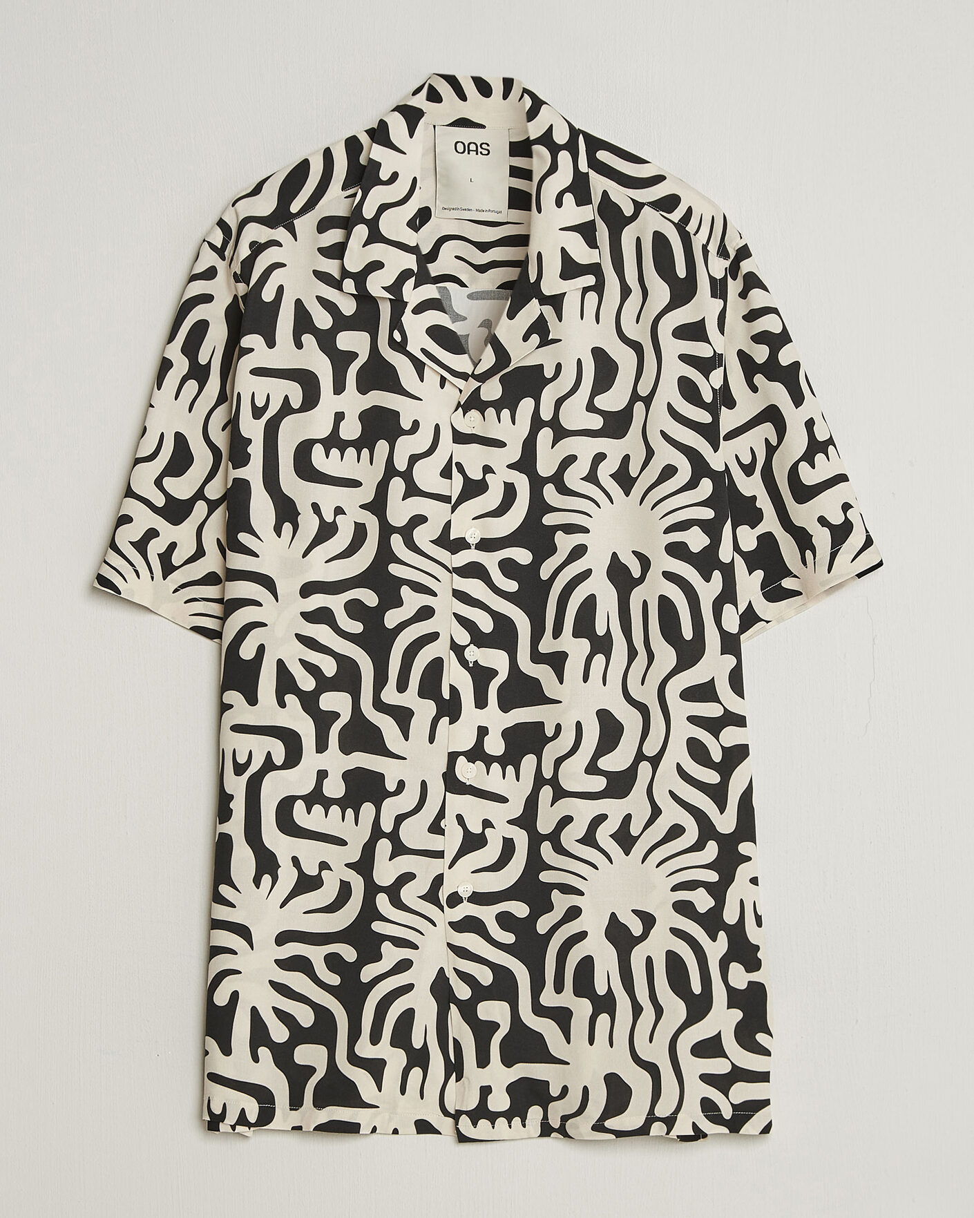 Heren | Overhemden | OAS | Rocco Viscose Short Sleeve Shirt Loefy