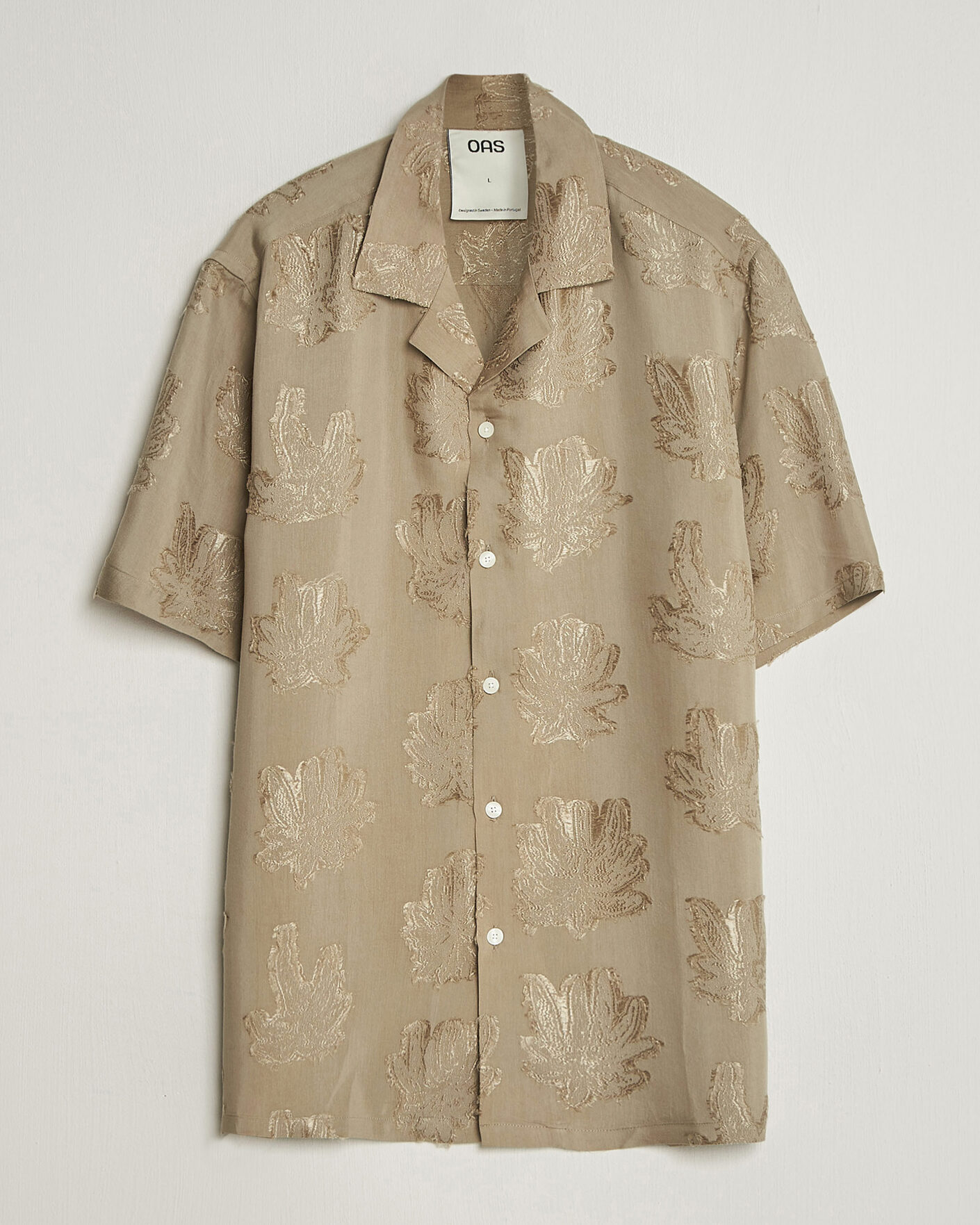 Heren | Overhemden | OAS | Rocco Lyocell Short Sleeve Shirt Palmoza