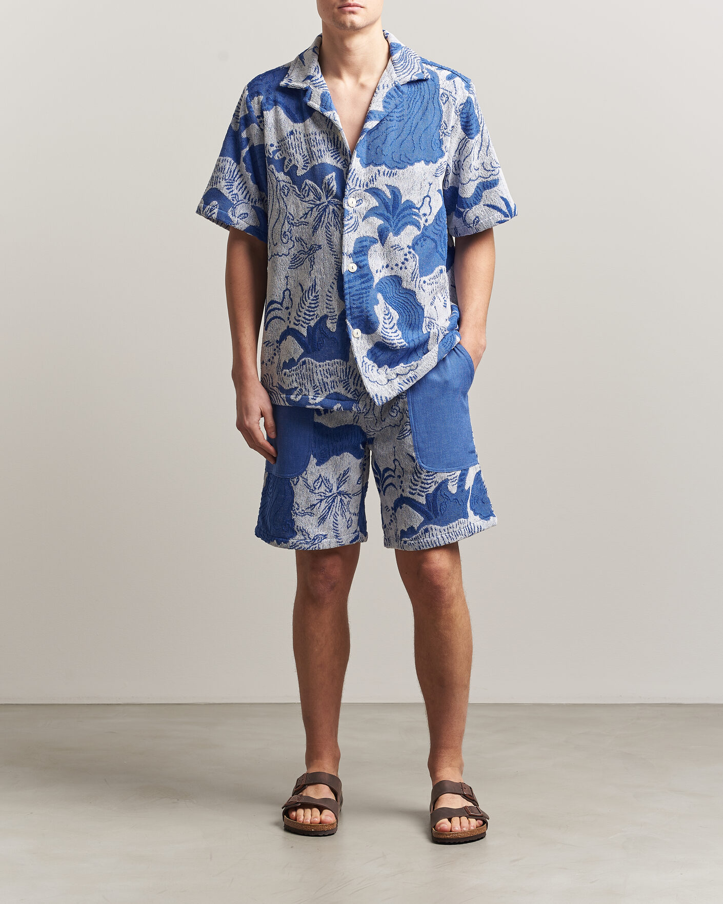 Heren | Korte broek | OAS | Nicola Cotton Net Shorts Mystea