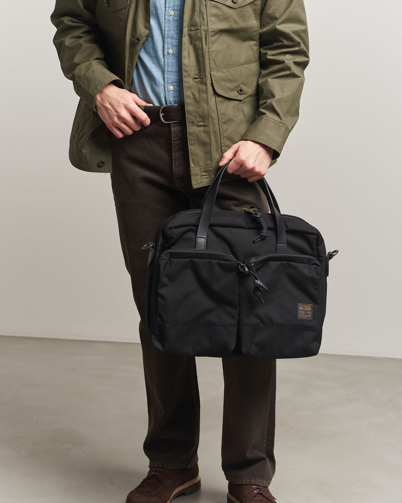 Heren | Tassen | Filson | Dryden Cordura Nylon Briefcase Black