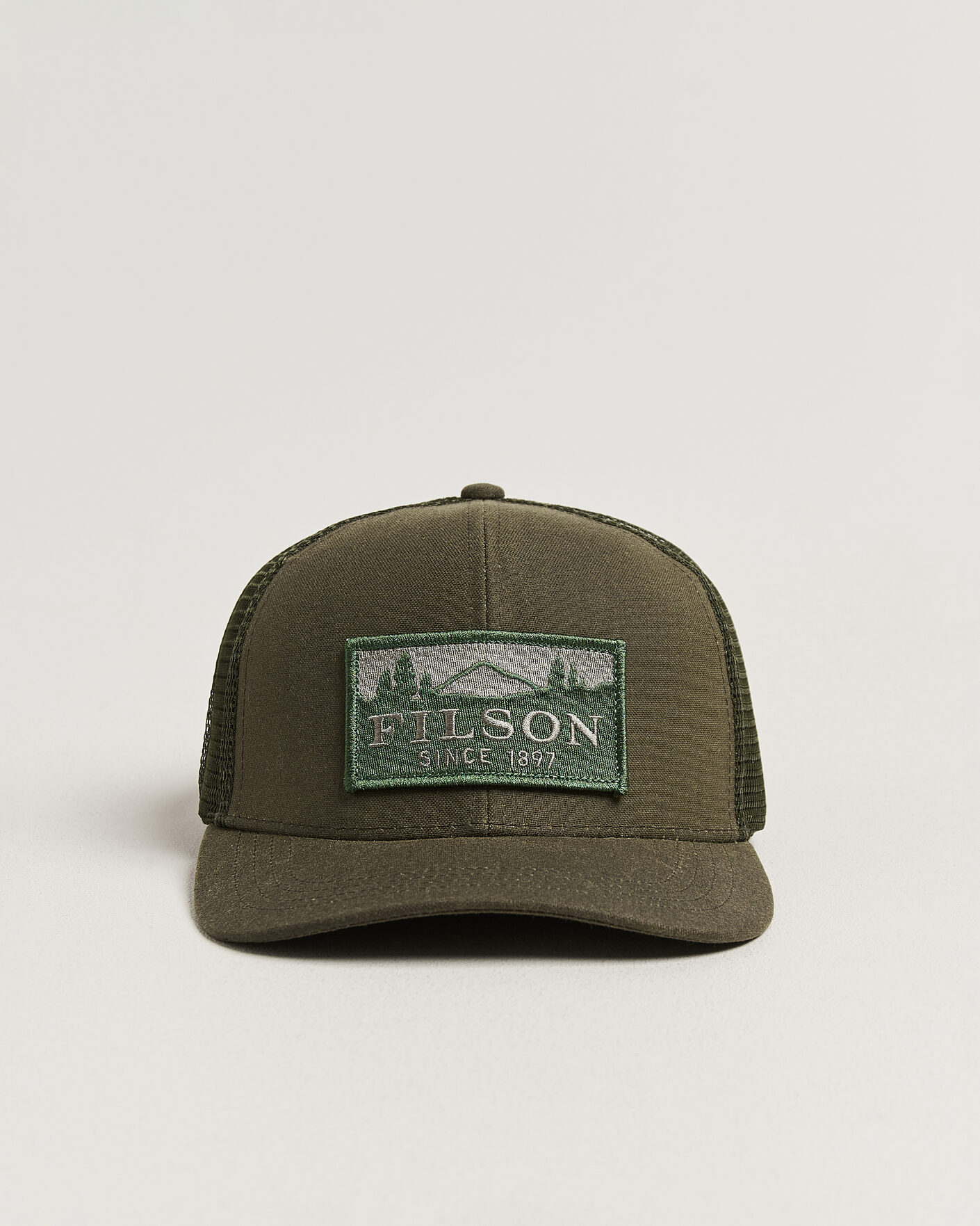 Heren | Hoeden en petten | Filson | Scenic Waxed Logger Mesh Cap Otter Green