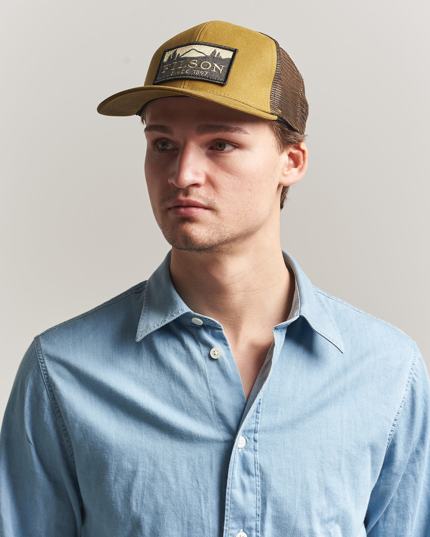 Heren | Hoeden en petten | Filson | Scenic Waxed Logger Mesh Cap Dark Tan