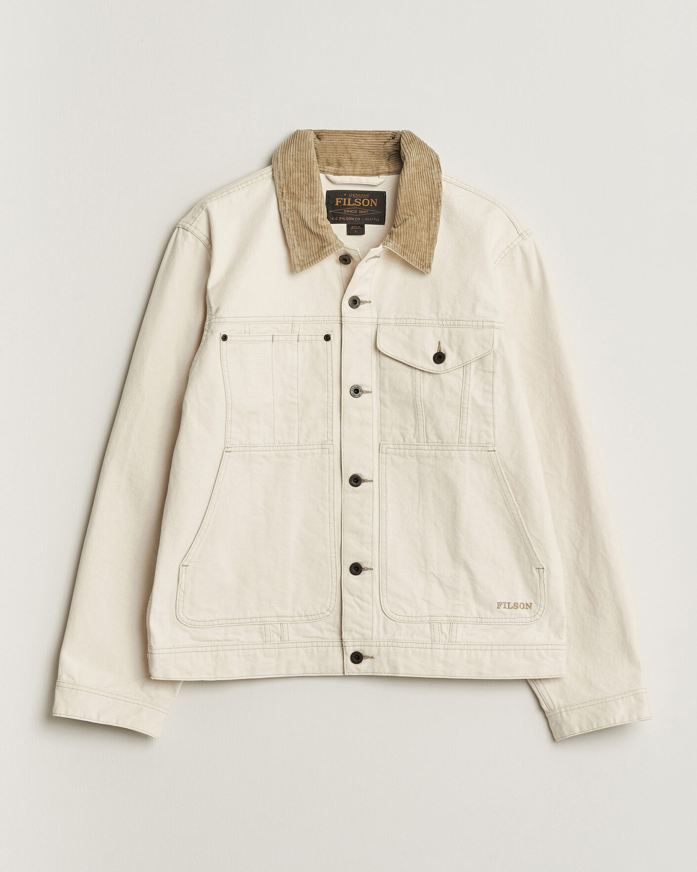 Heren | Jassen | Filson | Rustic Canvas Short Cruiser Natural Seed