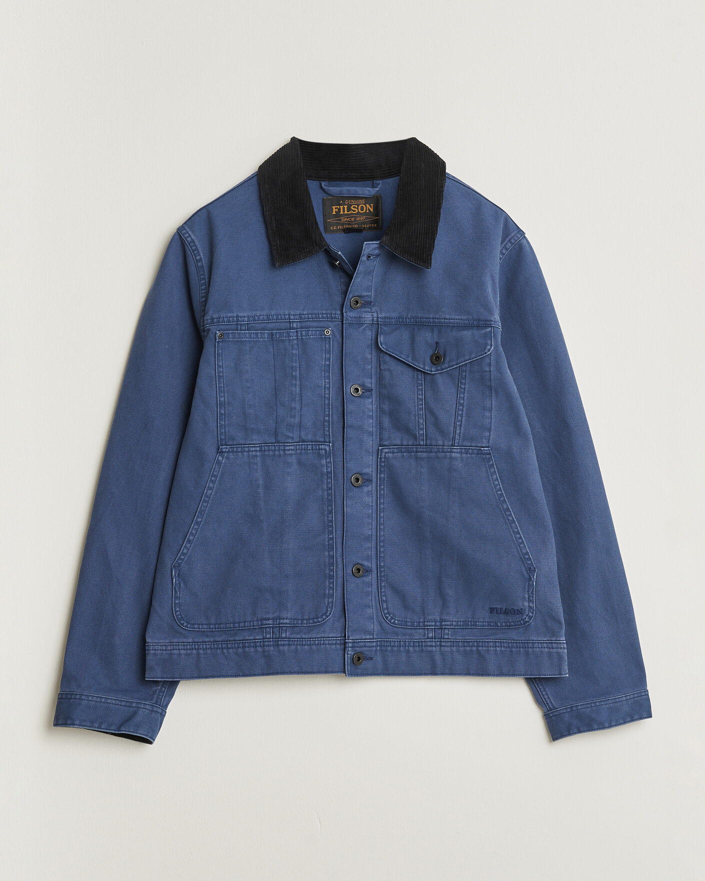 Heren | Jassen | Filson | Rustic Canvas Short Cruiser Indigo