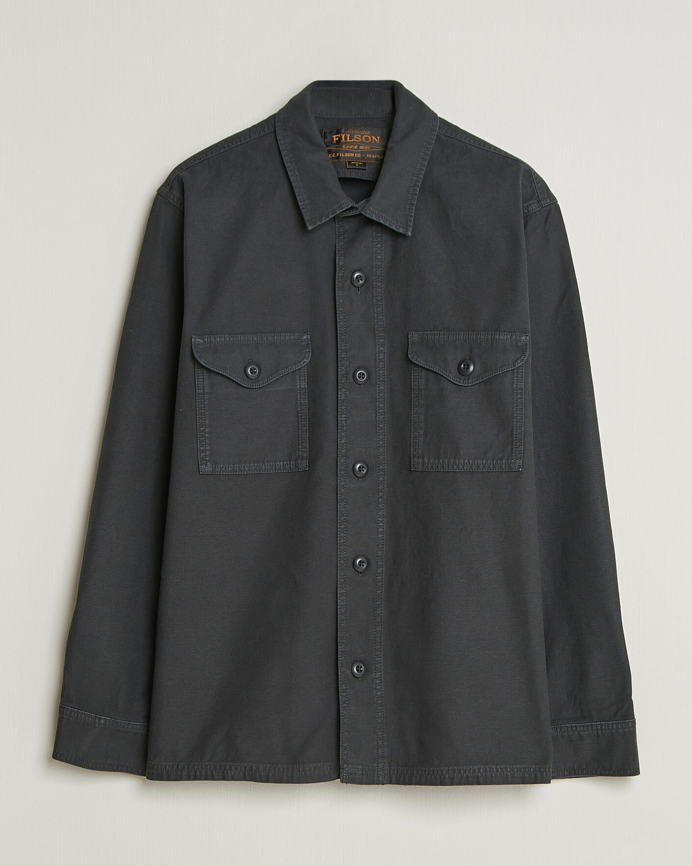 Heren | Overhemden | Filson | Reverse Sateen Jac-Shirt Washed Black