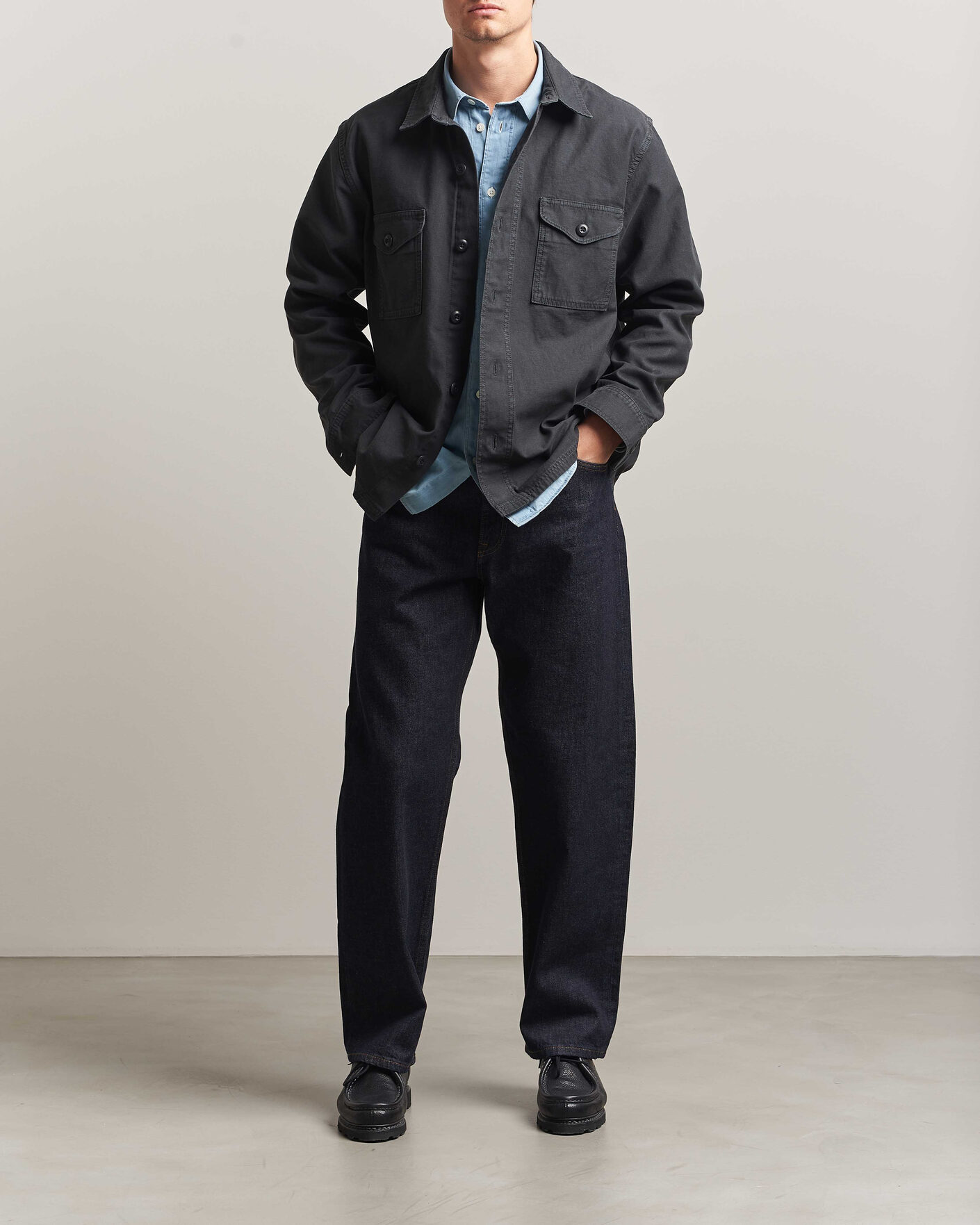 Heren | Overhemden | Filson | Reverse Sateen Jac-Shirt Washed Black