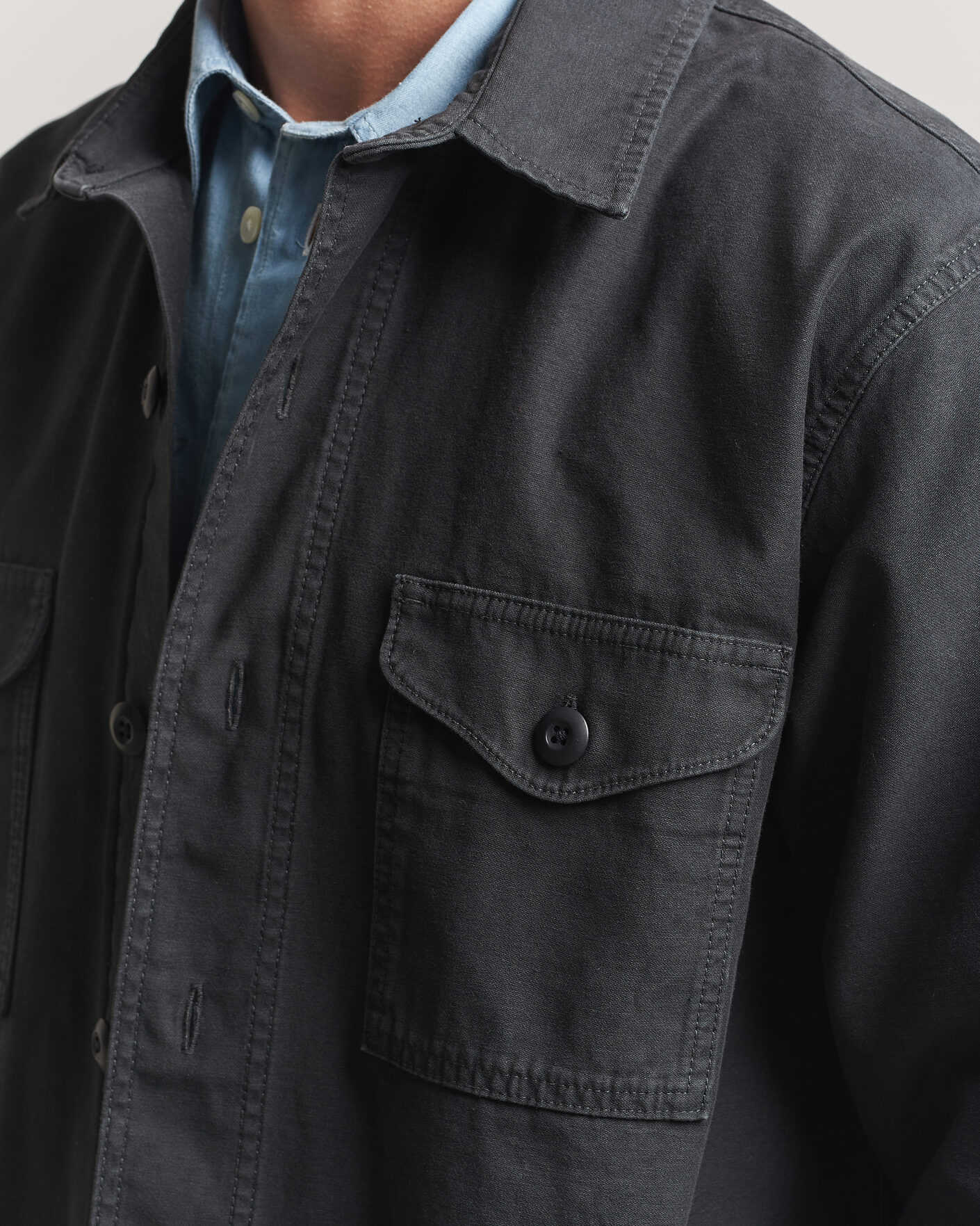 Heren | Overhemden | Filson | Reverse Sateen Jac-Shirt Washed Black