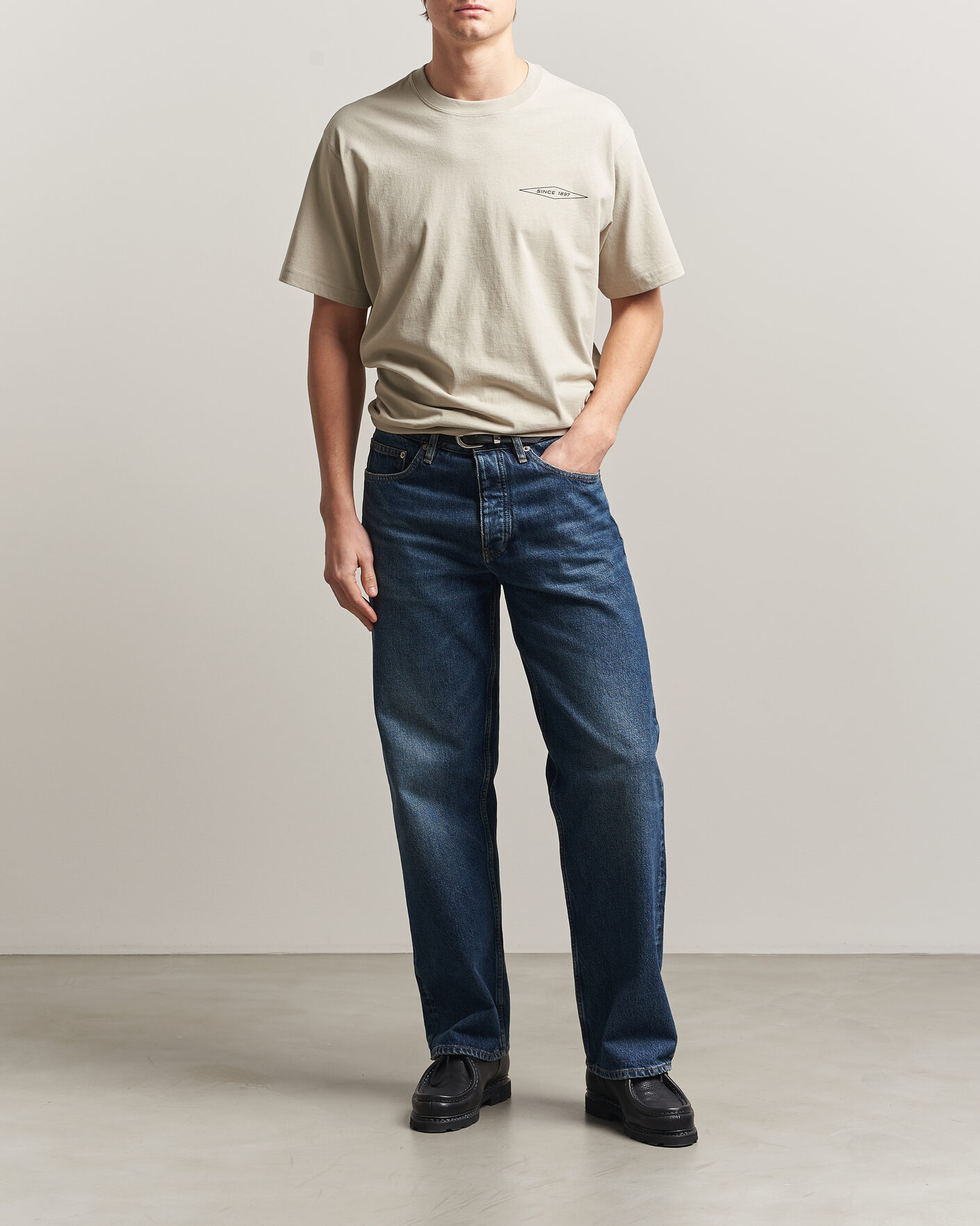 Heren | T-shirts | Filson | Diamond Graphic T-Shirt Sky Grey