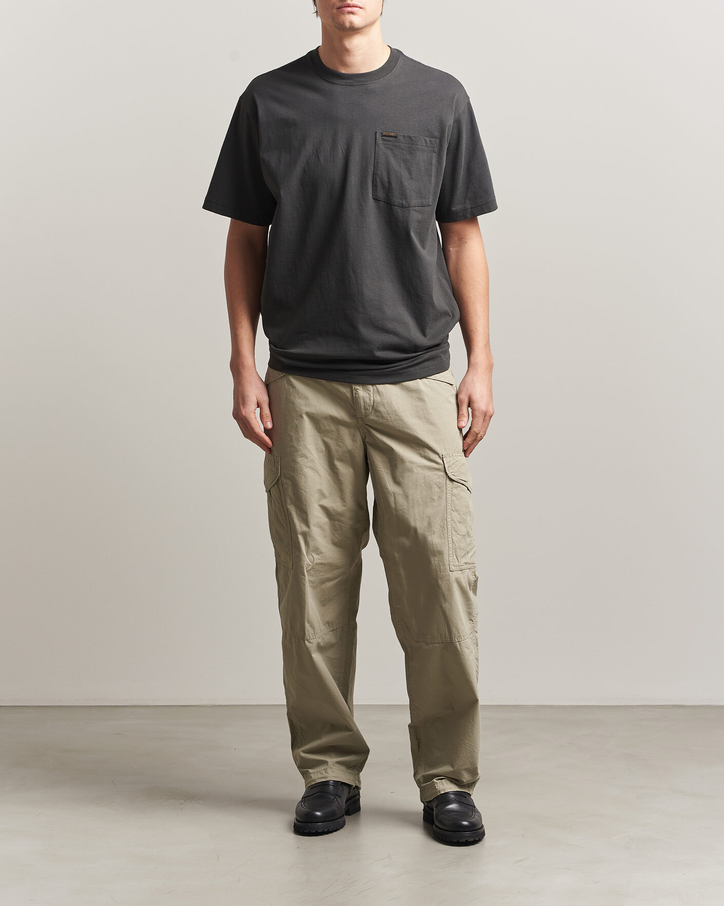 Heren | T-shirts | Filson | Pocket T-Shirt Faded Black