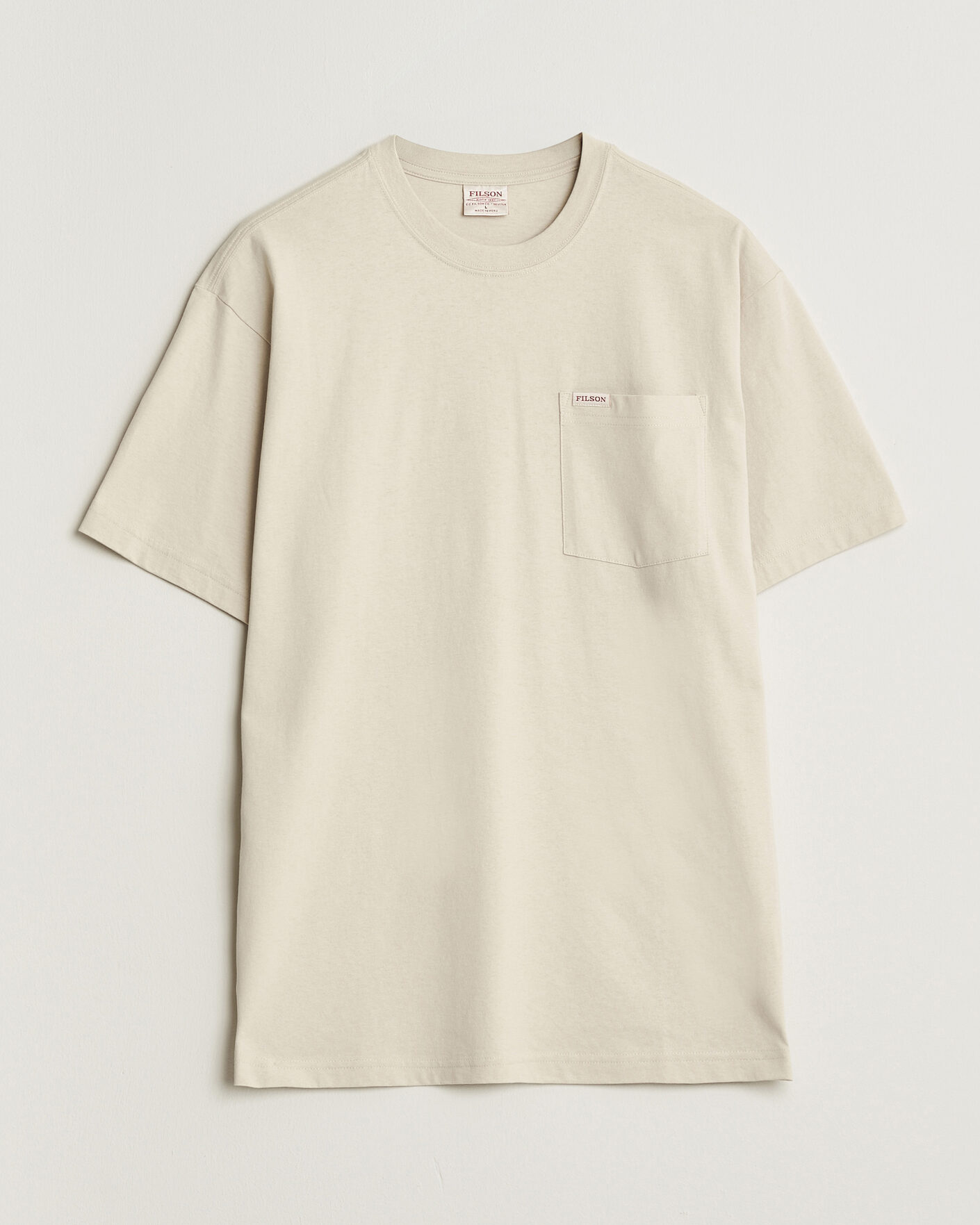 Heren | T-shirts | Filson | Pocket T-Shirt Natural