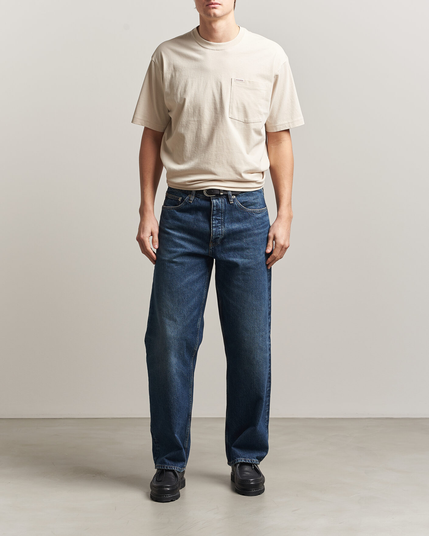 Heren | T-shirts | Filson | Pocket T-Shirt Natural