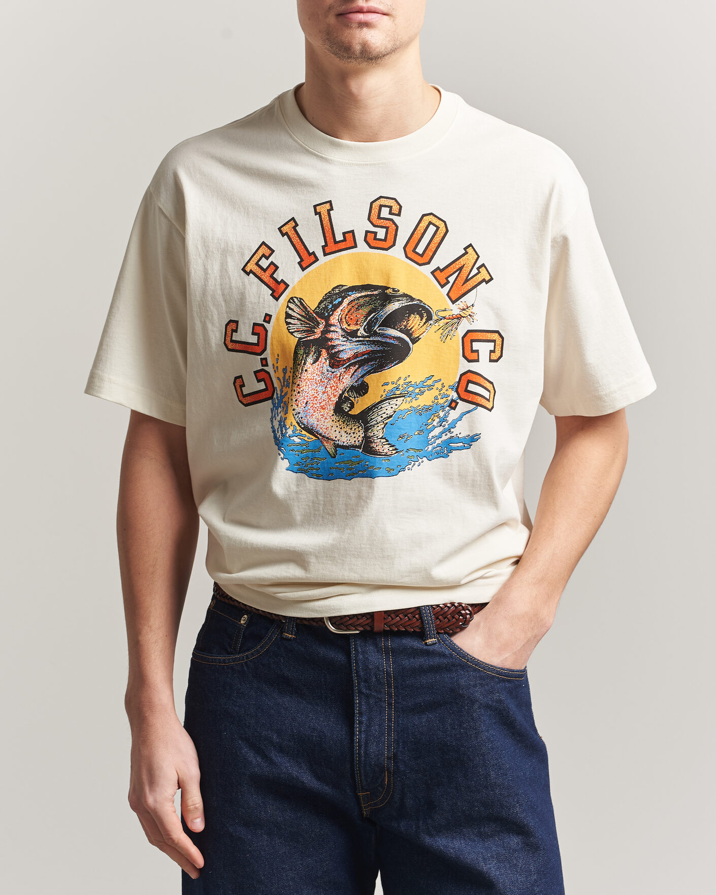 Heren | T-shirts | Filson | Dry Fly Graphic T-Shirt Basswood