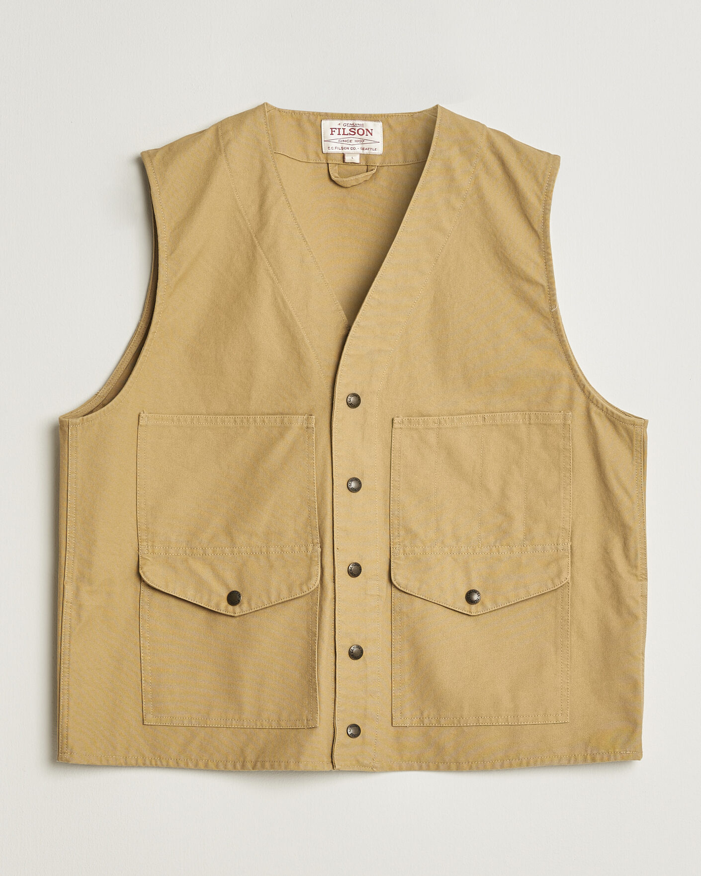 Heren | Gilets | Filson | Dry Tin Vest Tan
