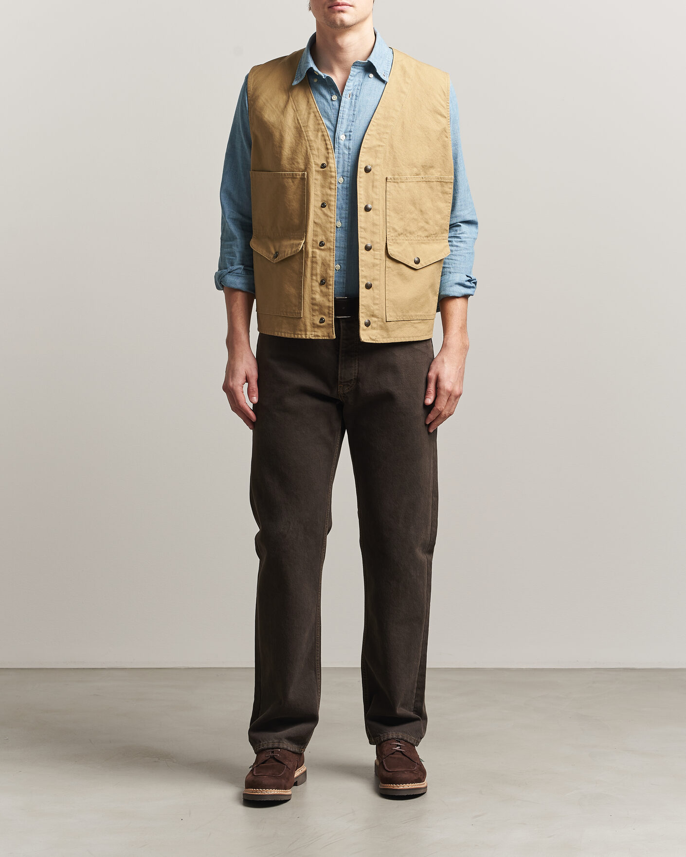 Heren | Gilets | Filson | Dry Tin Vest Tan
