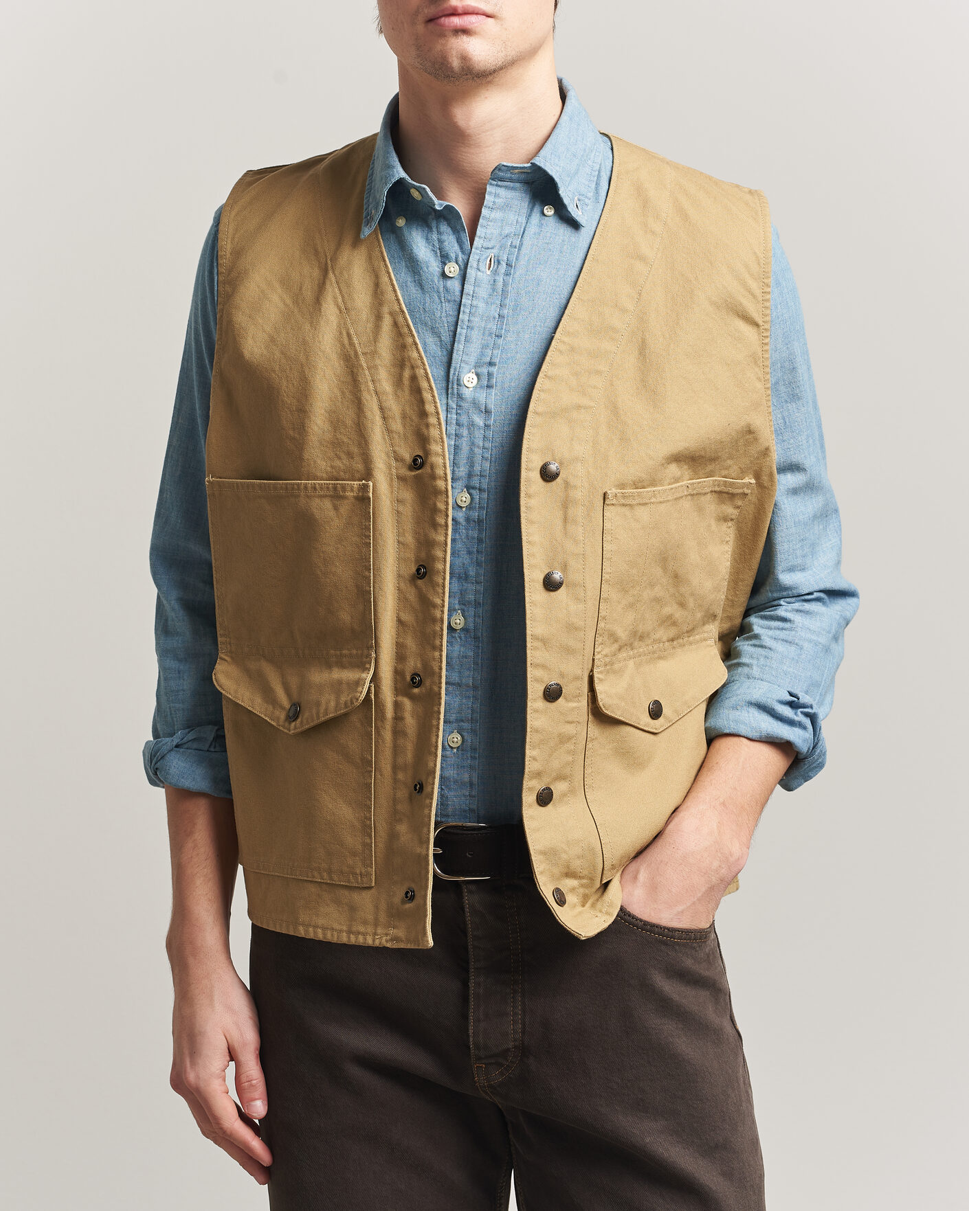Heren | Gilets | Filson | Dry Tin Vest Tan