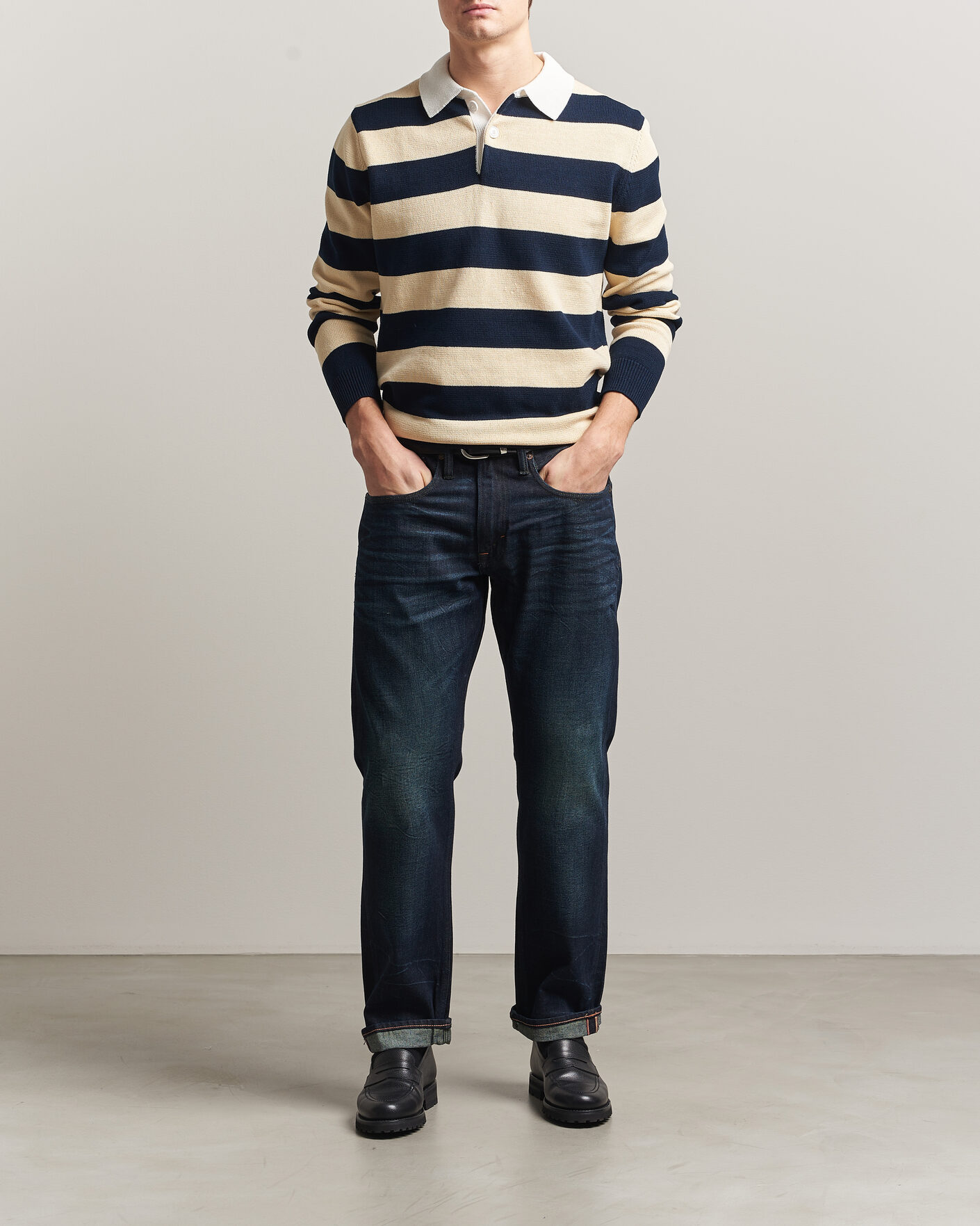 Heren | Jeans | -1 Nordic Denim | Regular Fit Selvedge Jeans Connoisseur Blue