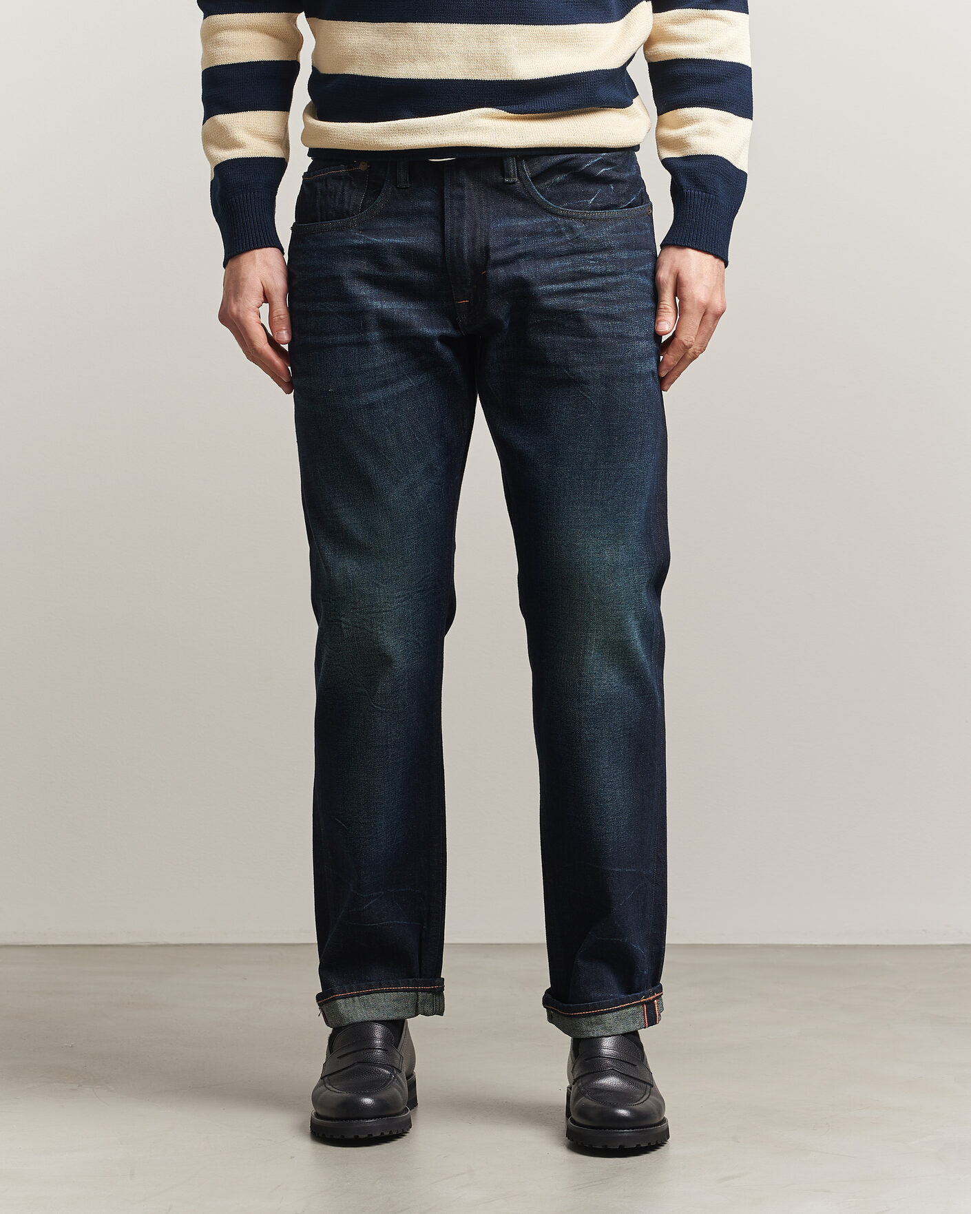 Heren | Broeken | -1 Nordic Denim | Regular Fit Selvedge Jeans Connoisseur Blue