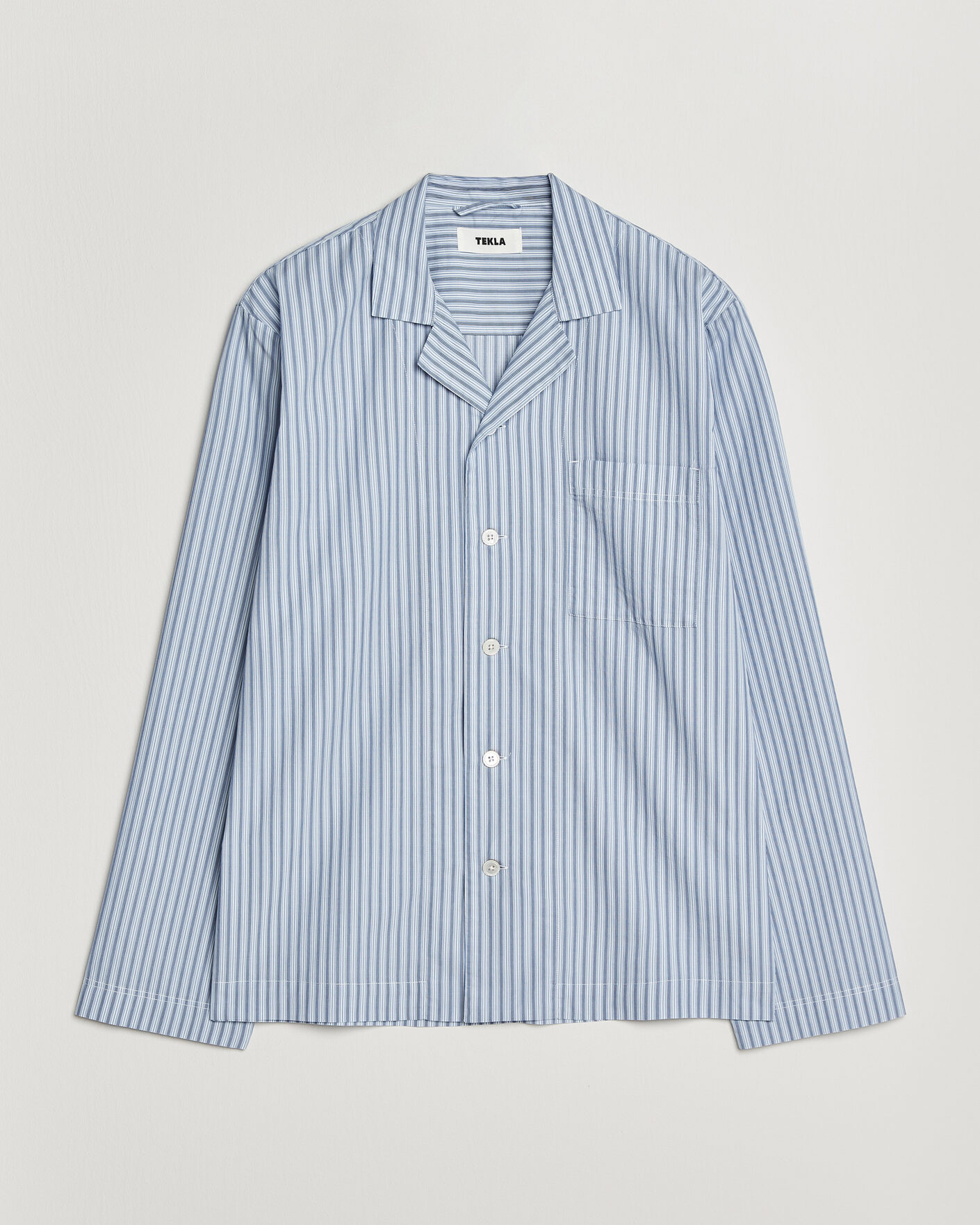 Heren | Pyjama's en gewaden | Tekla | Fine Twill Pyjama Shirt Cooper Stripes