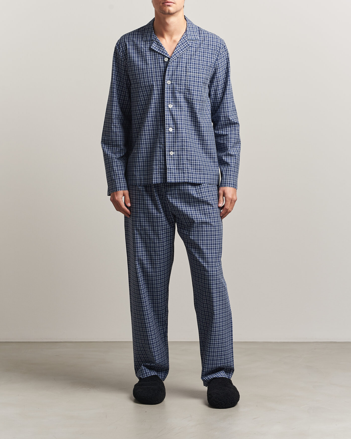 Heren | Pyjama's en gewaden | Tekla | Fine Twill Pyjama Shirt Lanegan Checks