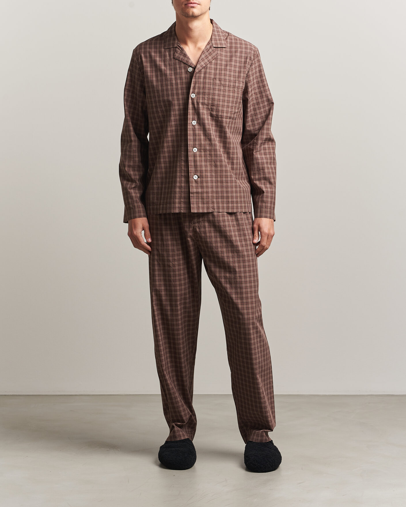 Heren | Pyjama's en gewaden | Tekla | Fine Twill Pyjama Shirt Serra Checks