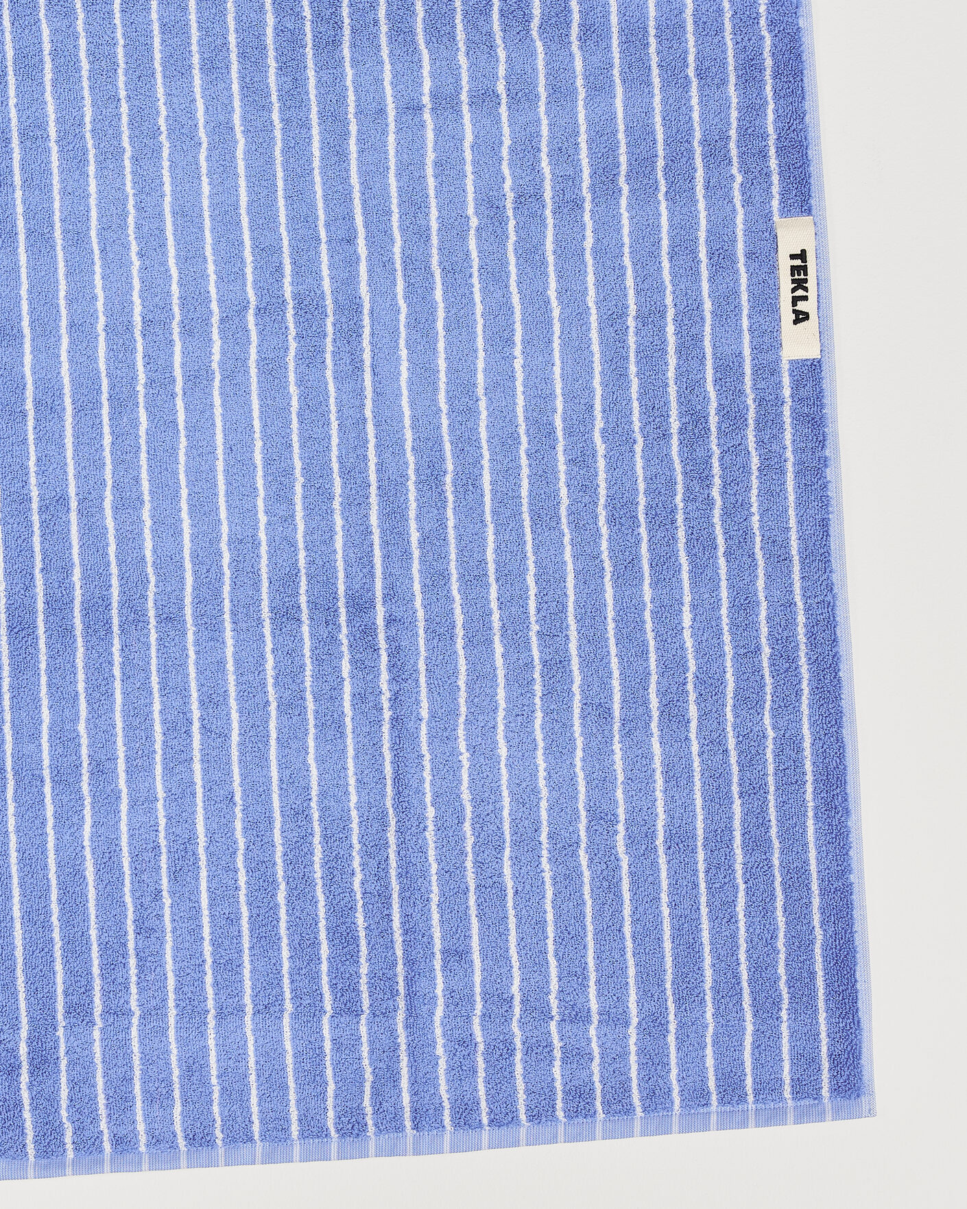Heren | Stoffen | Tekla | Organic Terry Hand Towel Clear Blue Stripes