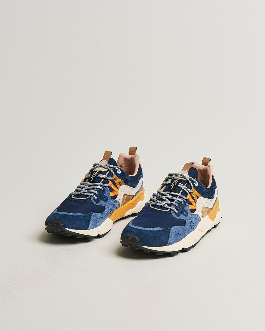 Heren | Sneakers | Flower Mountain | Yamano 3 Suede/Nylon Sneaker Dark Blue