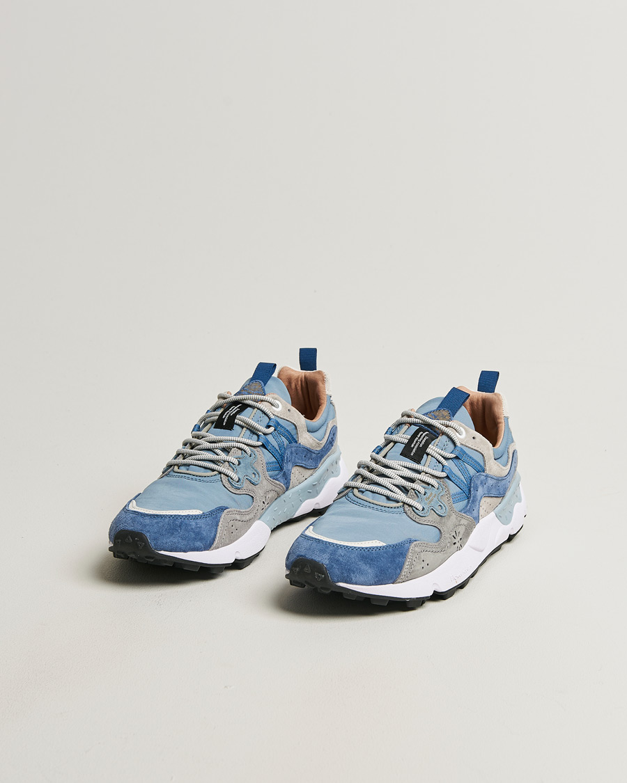 Heren | Sneakers | Flower Mountain | Yamano 3 Suede/Nylon Sneaker Light Blue