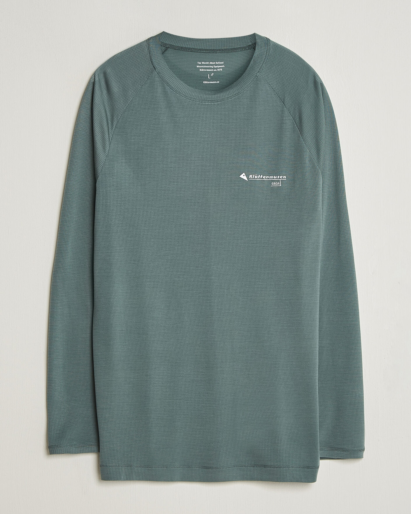 Heren | T-shirts | Klättermusen | Groa Lightweight Tencel Long Sleeve T-Shirt Teal Grey