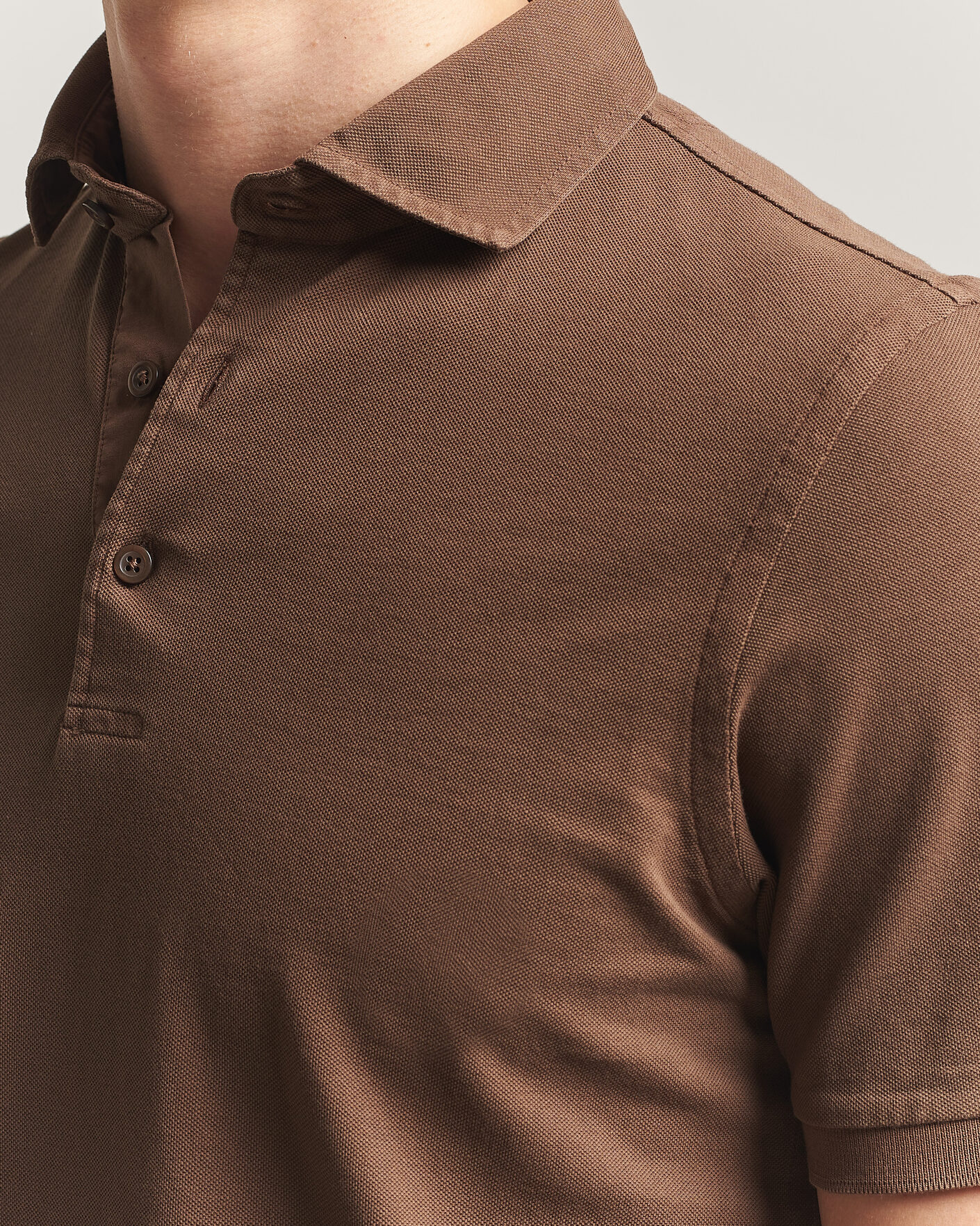 Heren | Polo's | Gran Sasso | Washed Polo Brown