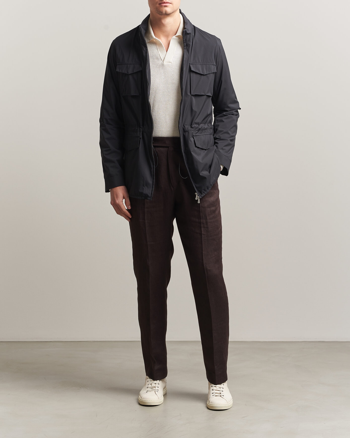 Heren | Jassen | Gran Sasso | Nylon Field Jacket Navy
