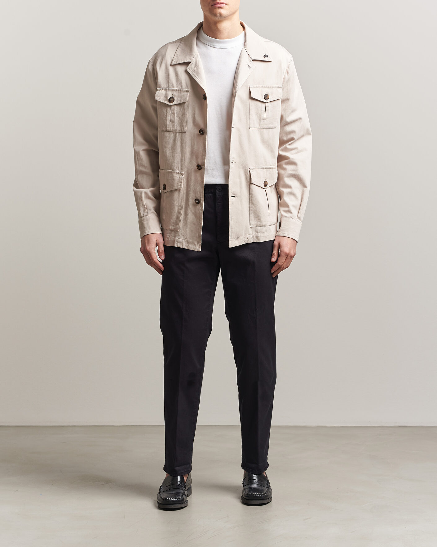 Heren | Jassen | Gran Sasso | Cotton Safari Jacket Beige