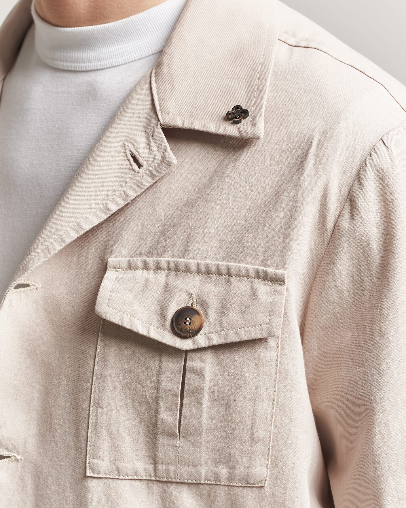 Heren | Jassen | Gran Sasso | Cotton Safari Jacket Beige