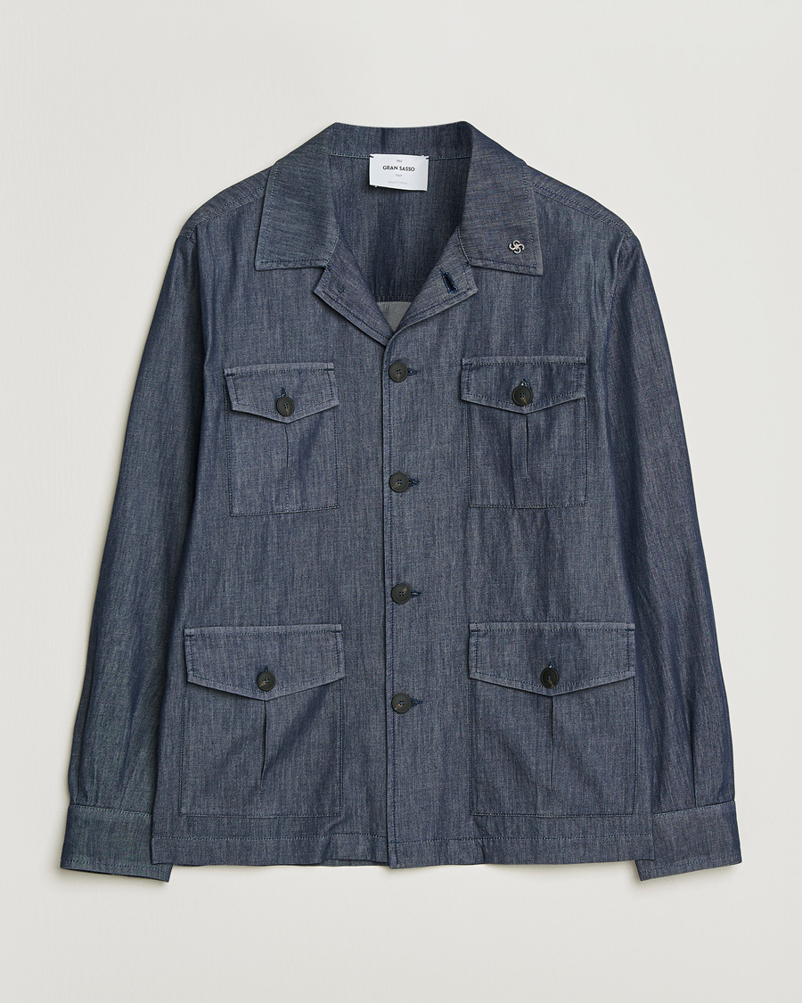 Heren | Jassen | Gran Sasso | Cotton Safari Jacket Navy