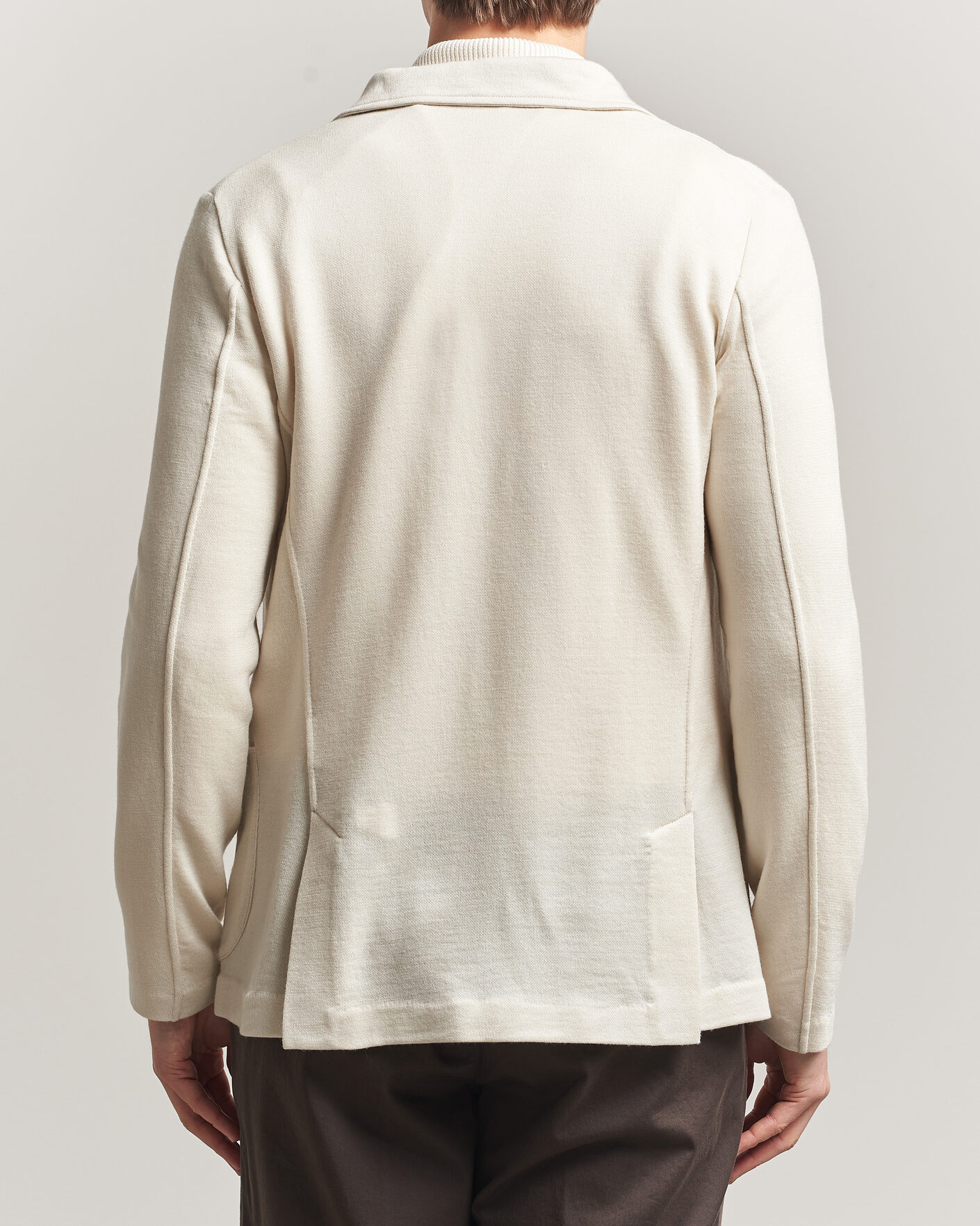Heren | Blazers | Gran Sasso | Wool Knitted Blazer Cream