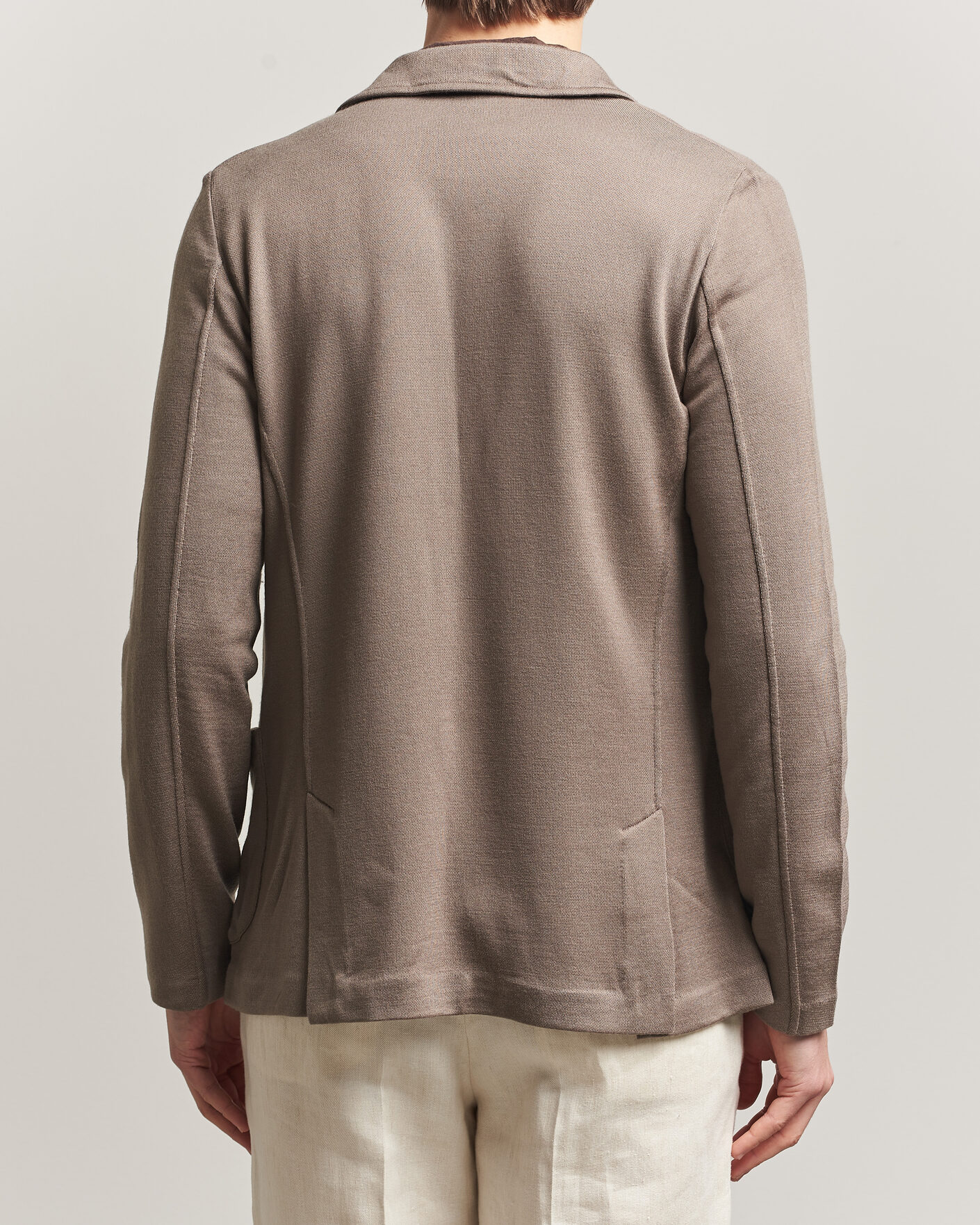 Heren | Blazers | Gran Sasso | Wool Knitted Blazer Brown