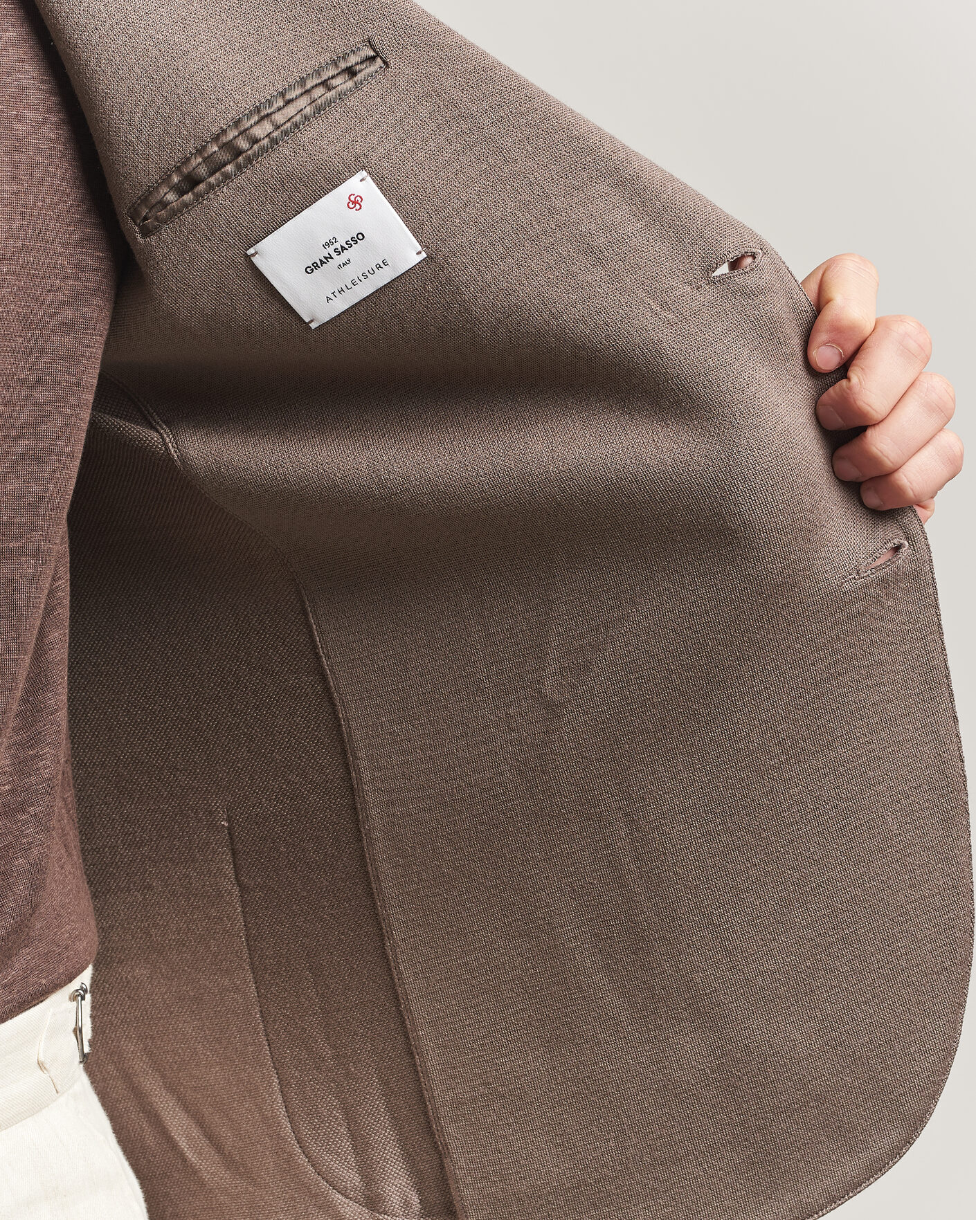 Heren | Blazers | Gran Sasso | Wool Knitted Blazer Brown