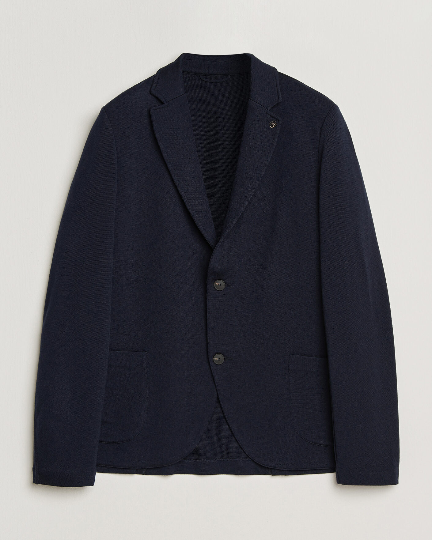 Heren | Blazers | Gran Sasso | Wool Knitted Blazer Navy